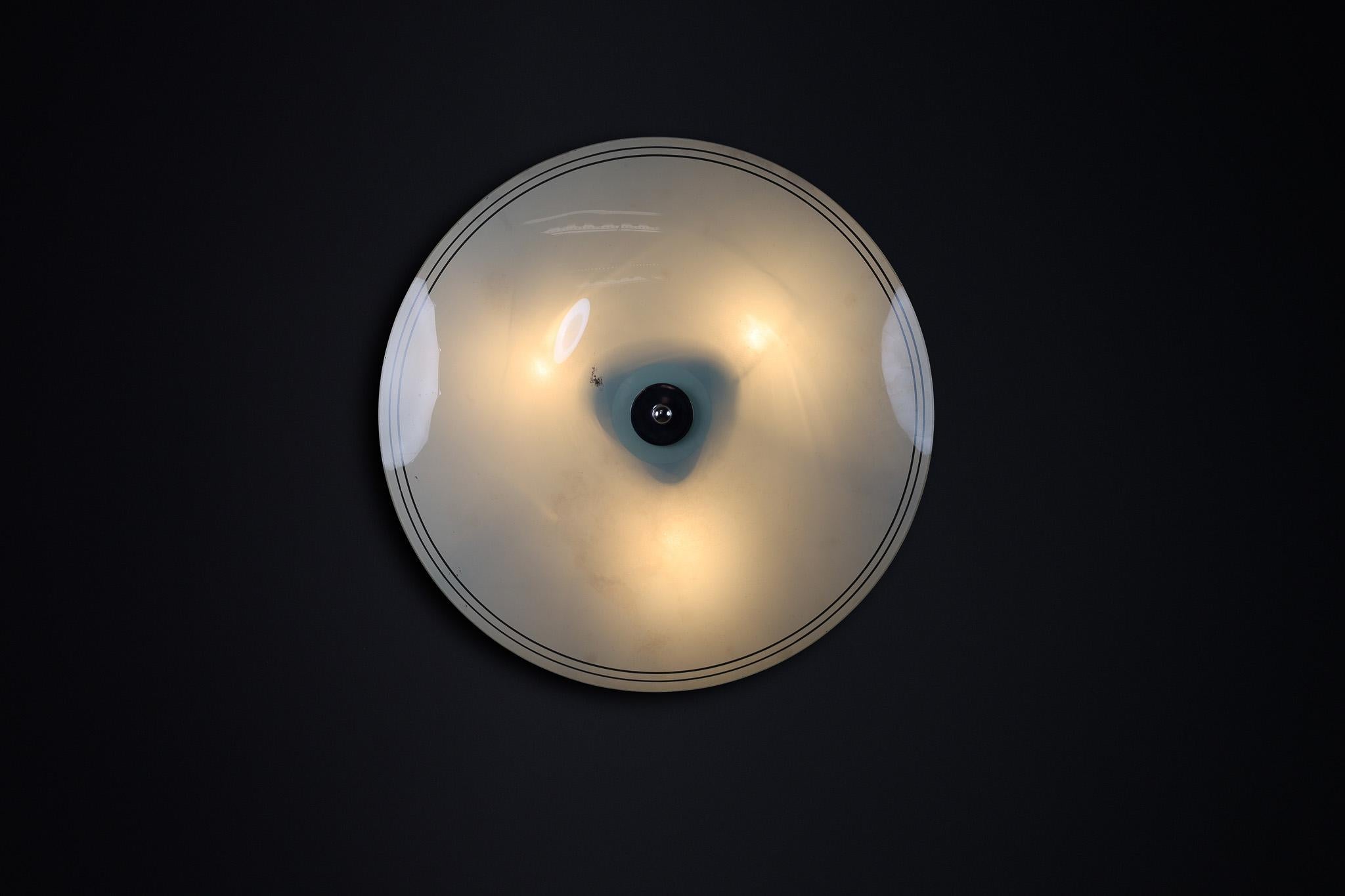 Mid-Century Modern Mid-Century Glass Hanging Pendant or Wall Light Brussels World Expo 1958 (no40) For Sale