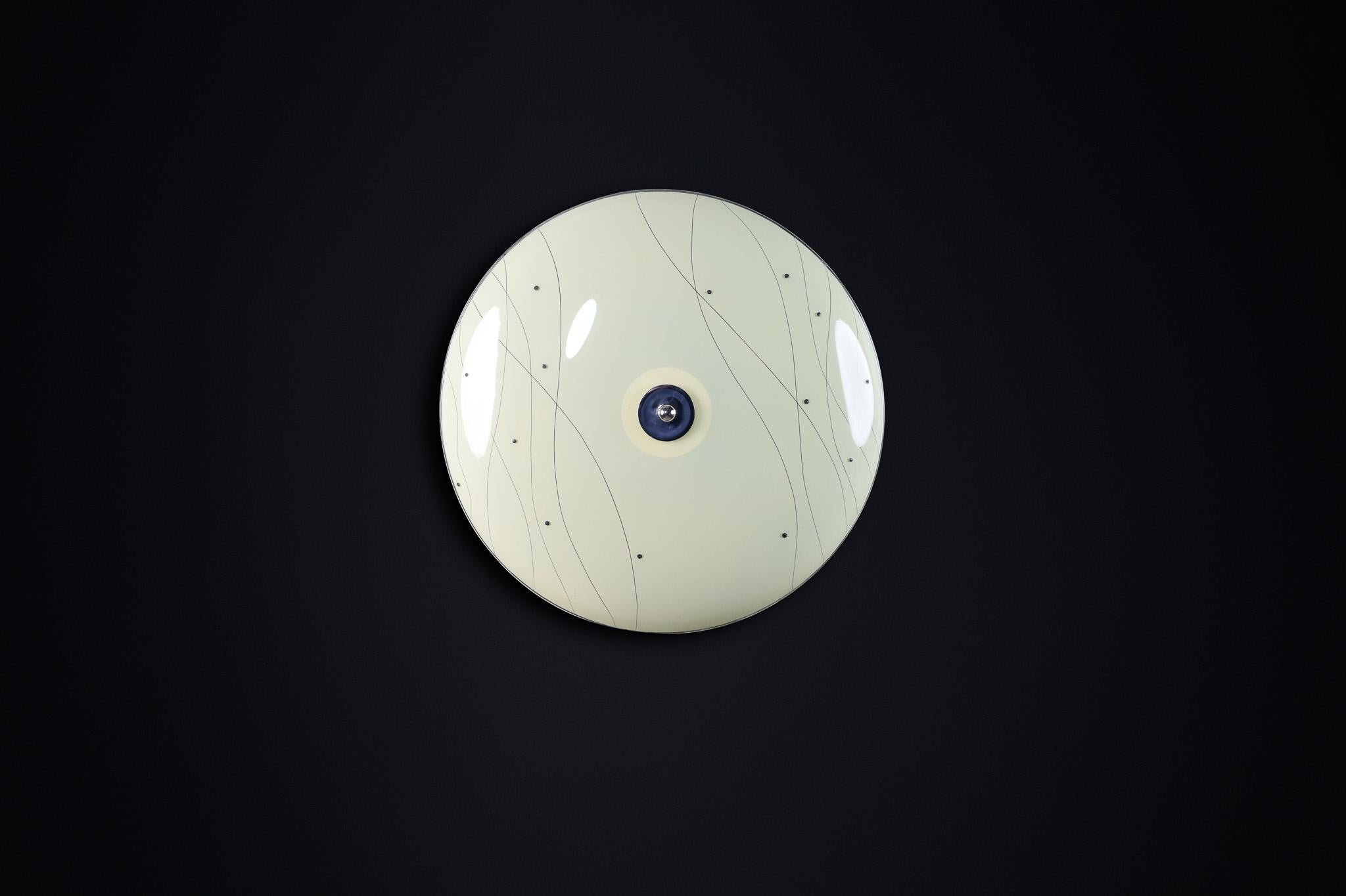 Mid-Century Glass Hanging Pendant Lamp or Wall Light Brussels World Expo 1958 (no:44)

This lighting is a stunning example of mid-century design and graphics, showcased at the Czechoslovakia Pavilion during the Brussels World Fair 1958. The