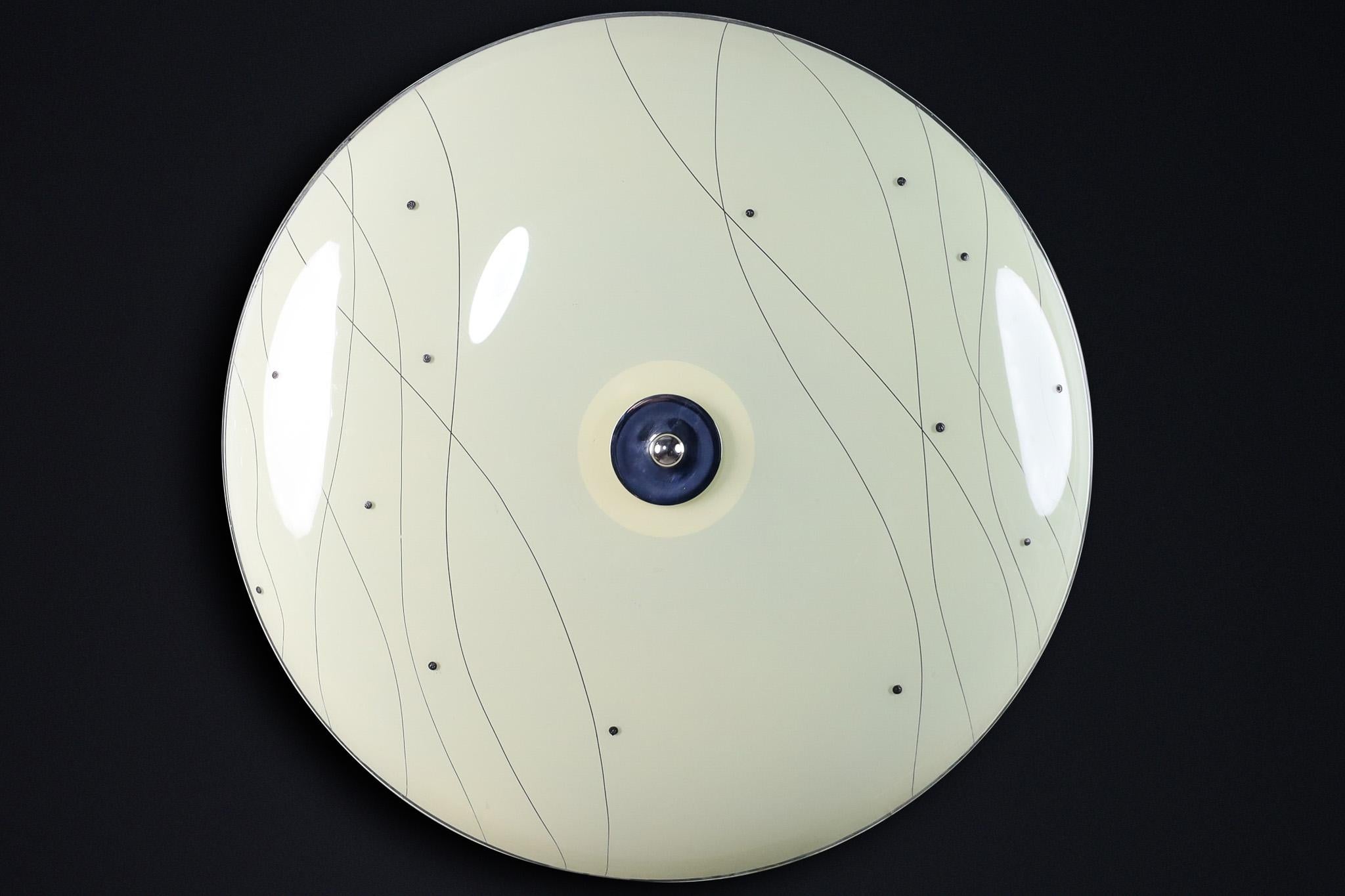Mid-Century Glass Hanging Pendant or Wall Light Brussels World Expo 1958 (no44) For Sale 1