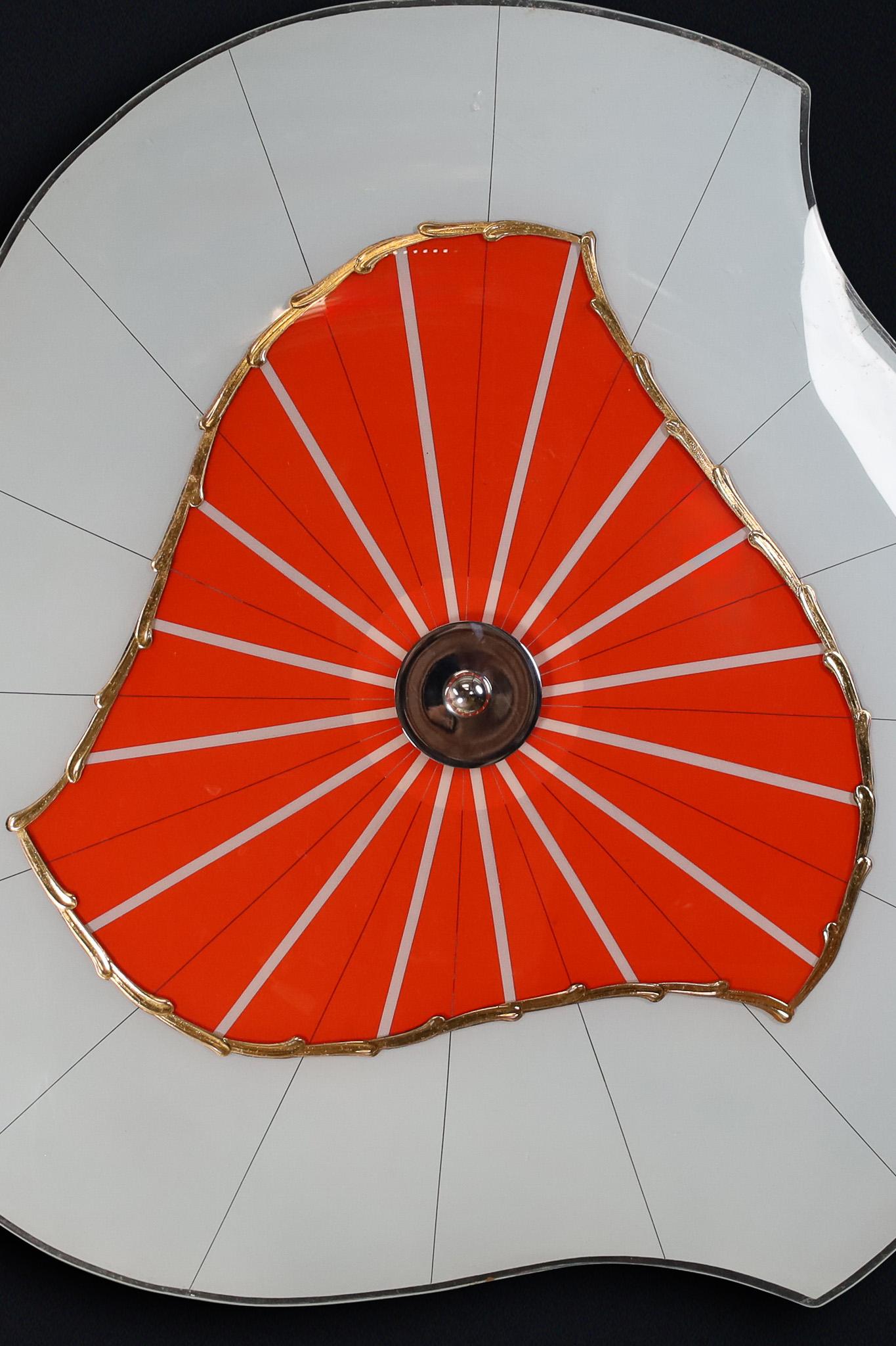 Mid-Century Modern Mid-Century Glass Hanging Pendant or Wall Light Brussels World Expo 1958 (no:6) For Sale