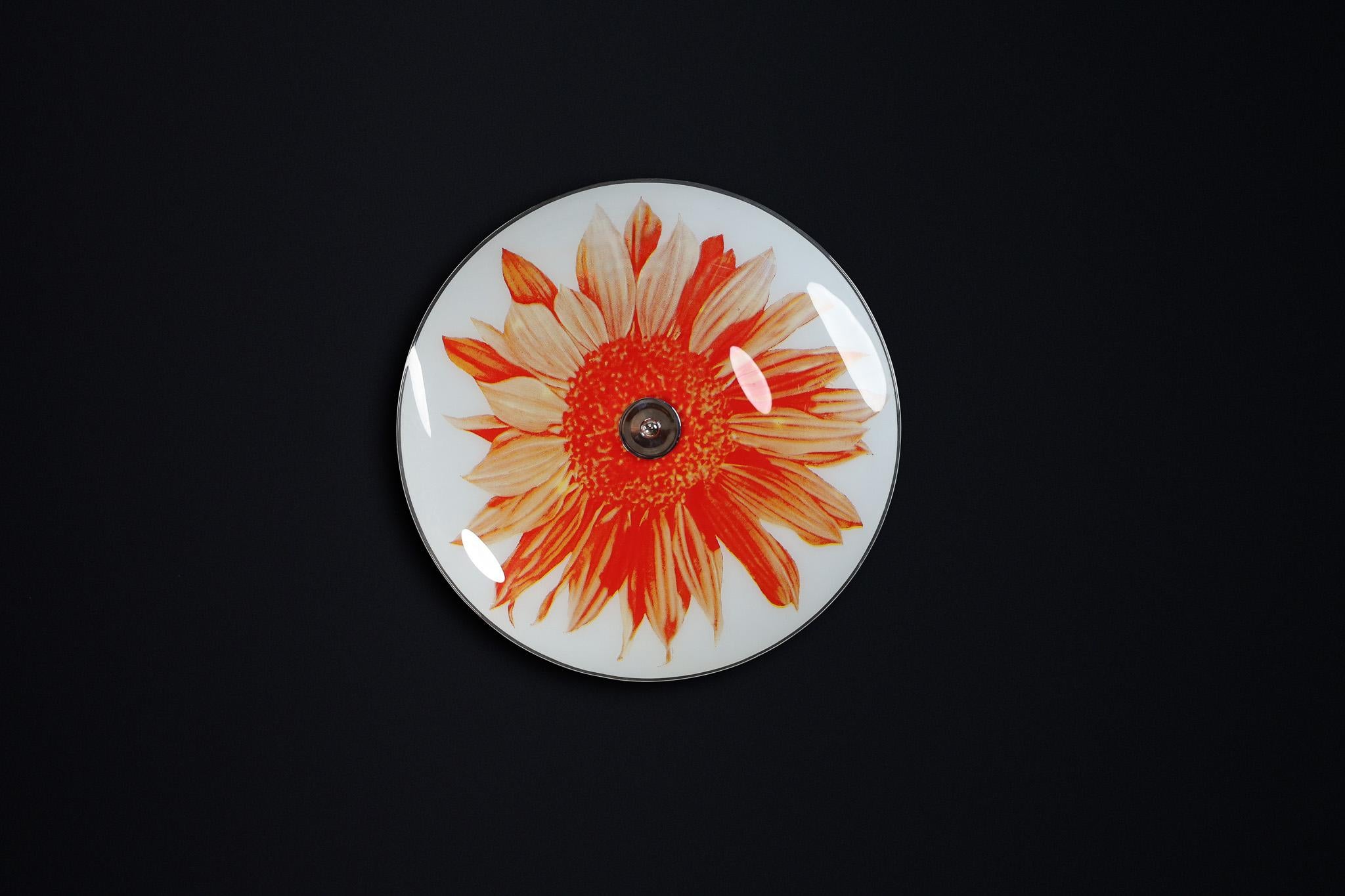 Czech Mid-Century Glass Hanging Pendant or Wall Light Brussels World Expo 1958 (no:8) For Sale