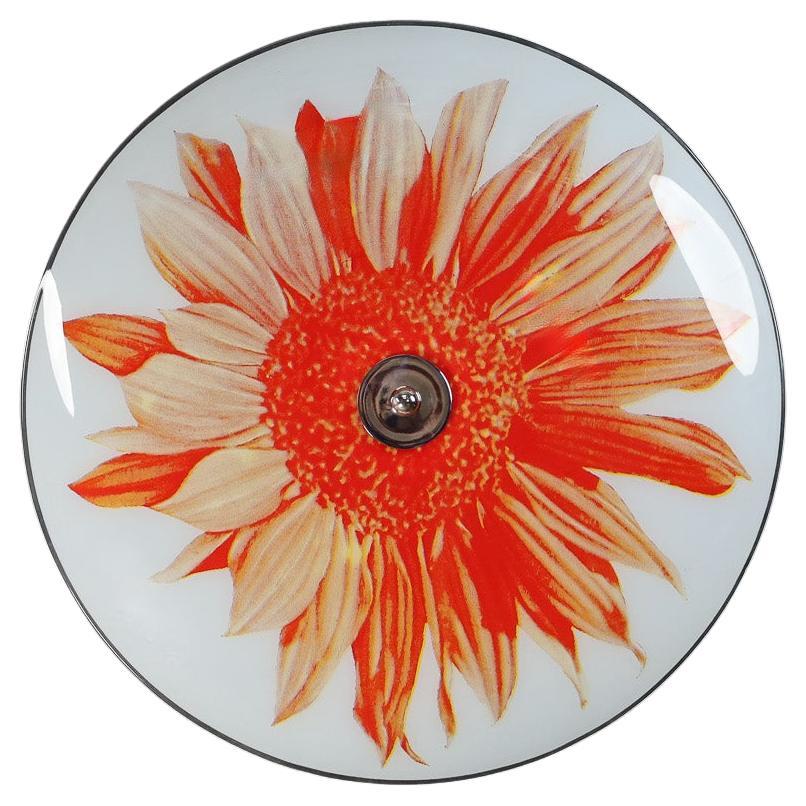 Mid-Century Glass Hanging Pendant or Wall Light Brussels World Expo 1958 (no:8)