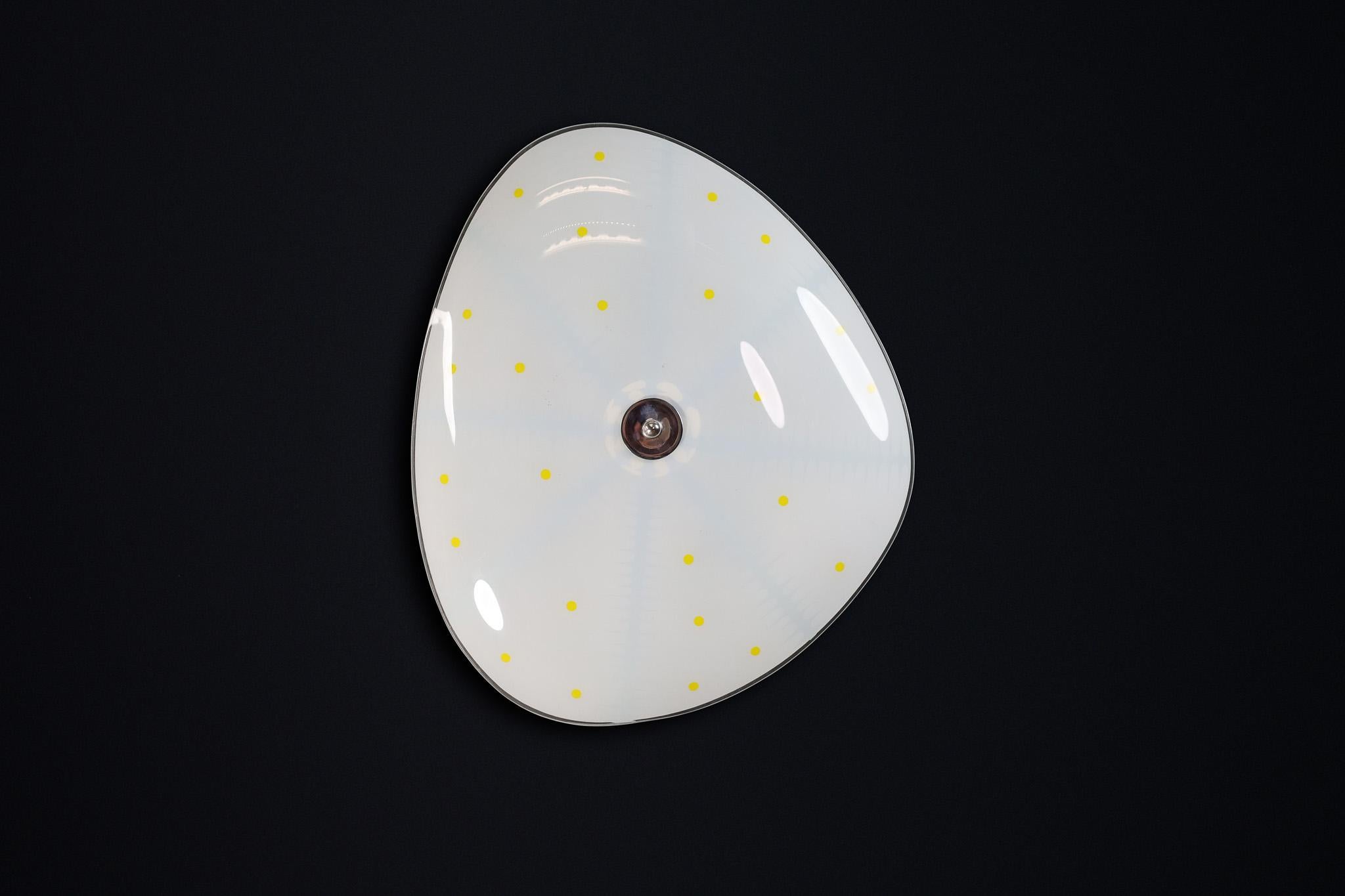 Czech Mid-Century Glass Hanging Pendant or Wall Light Brussels WorldExpo 1958 (no:18) For Sale