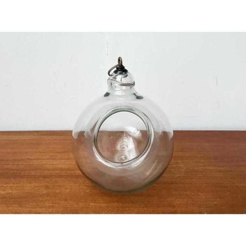 Verre Jardinière suspendue en verre du milieu du siècle, années 1960 en vente