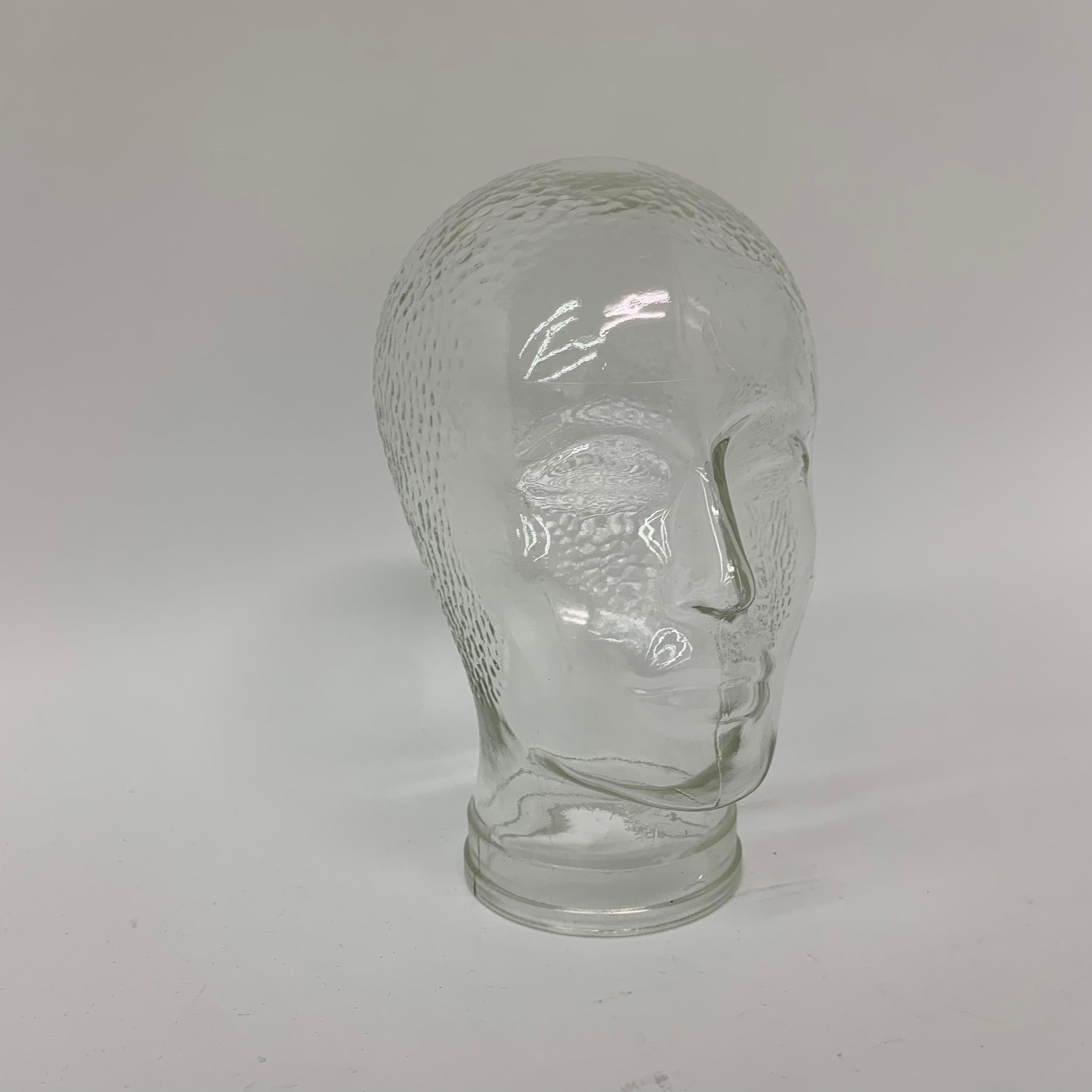 clear glass head