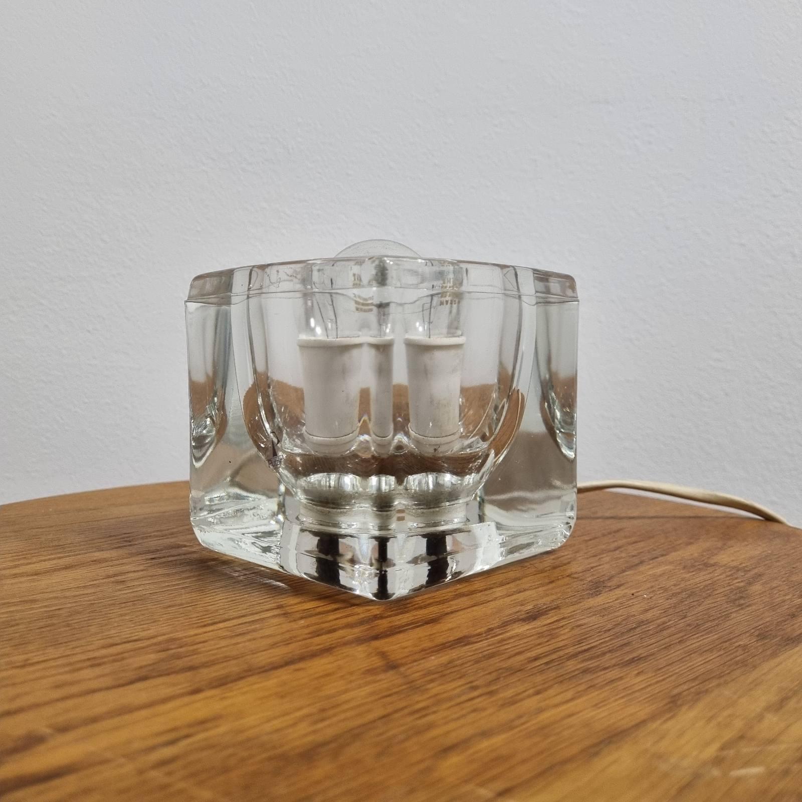 Mid-Century Modern Lampe de table Ice Cube du milieu du siècle dernier, Peill & Putzler, Allemagne, années 70. en vente