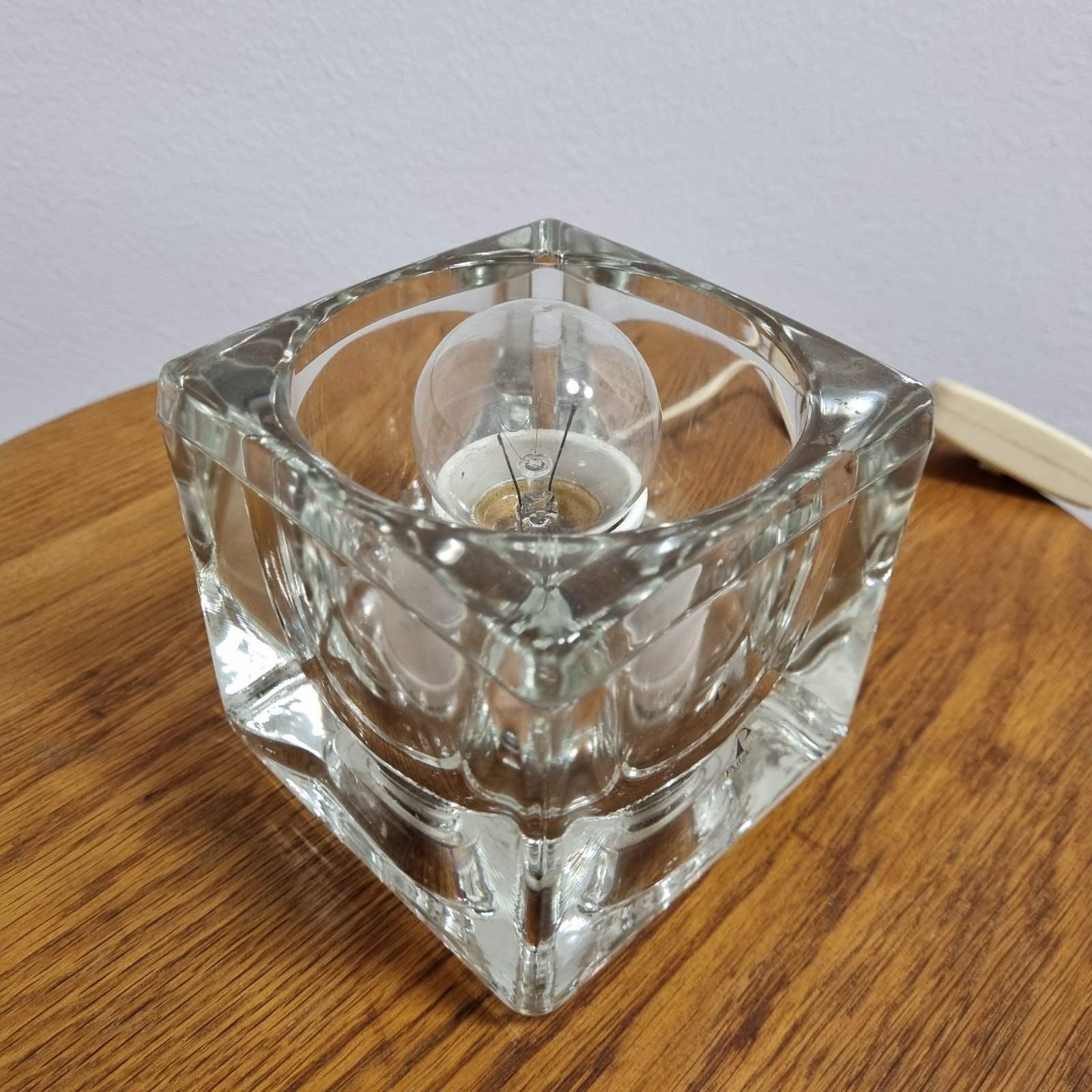 Lampe de table Ice Cube du milieu du siècle dernier, Peill & Putzler, Allemagne, années 70. Bon état - En vente à Lucija, SI