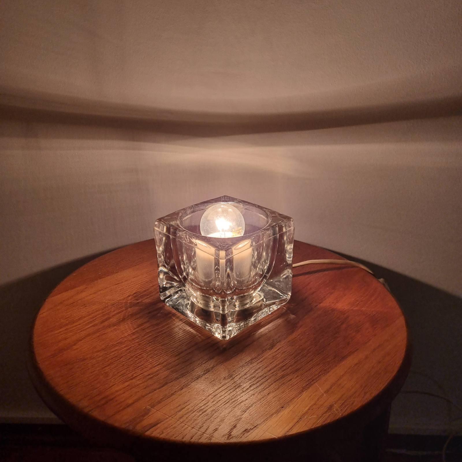 Fin du 20e siècle Lampe de table Ice Cube du milieu du siècle dernier, Peill & Putzler, Allemagne, années 70. en vente