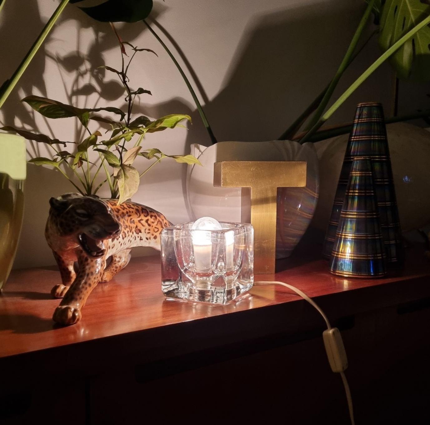 Lampe de table Ice Cube du milieu du siècle dernier, Peill & Putzler, Allemagne, années 70. en vente 1