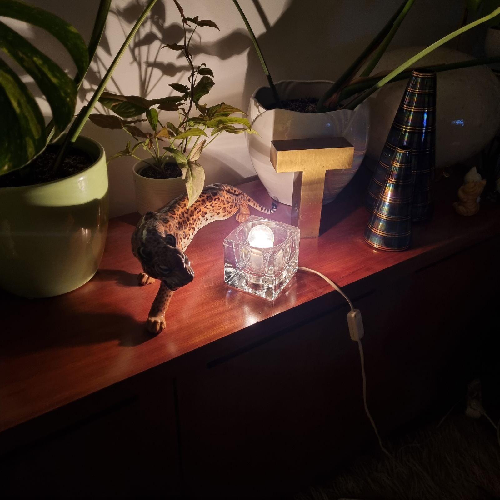 Lampe de table Ice Cube du milieu du siècle dernier, Peill & Putzler, Allemagne, années 70. en vente 2