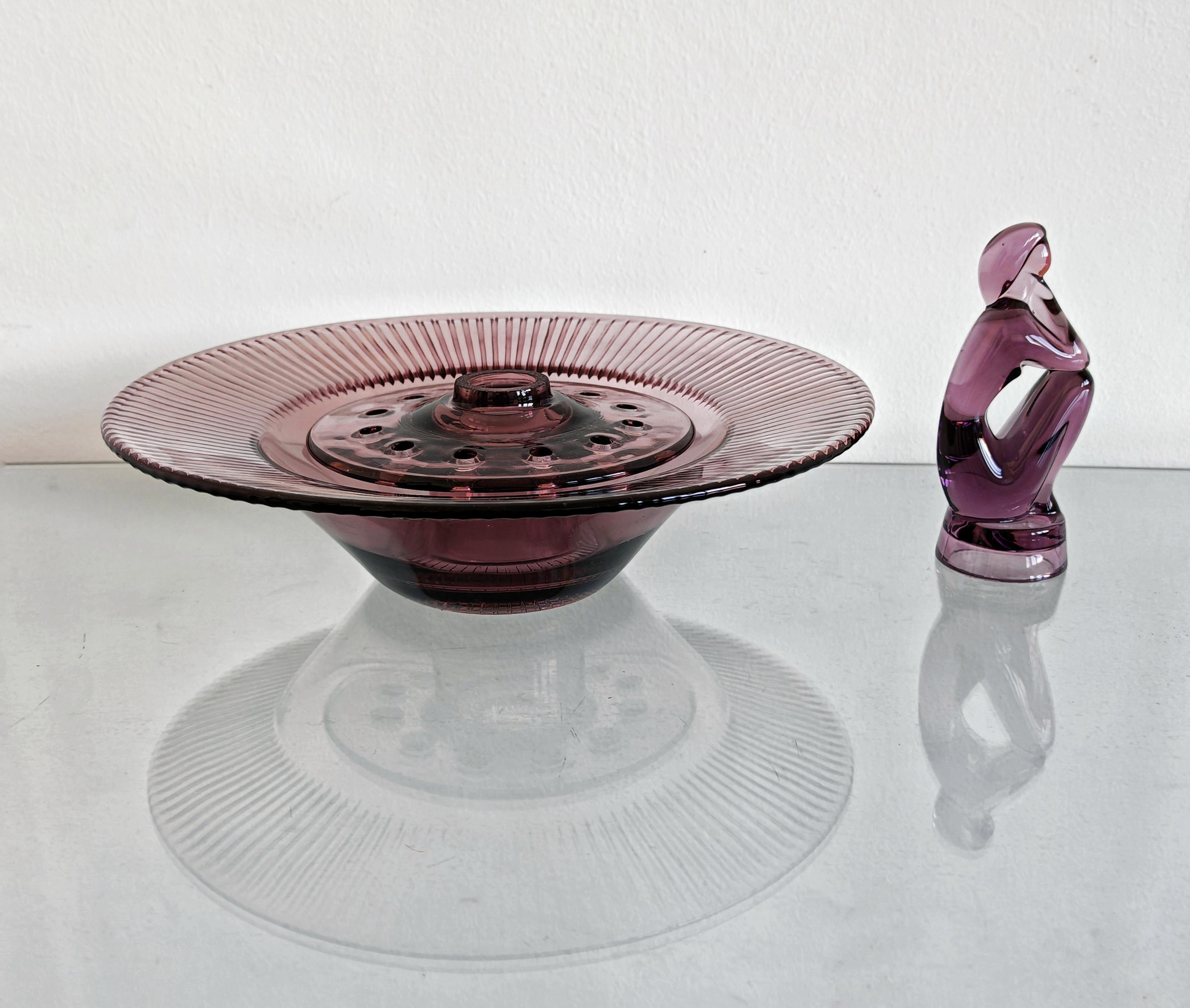 Ikebana di vetro di metà secolo 