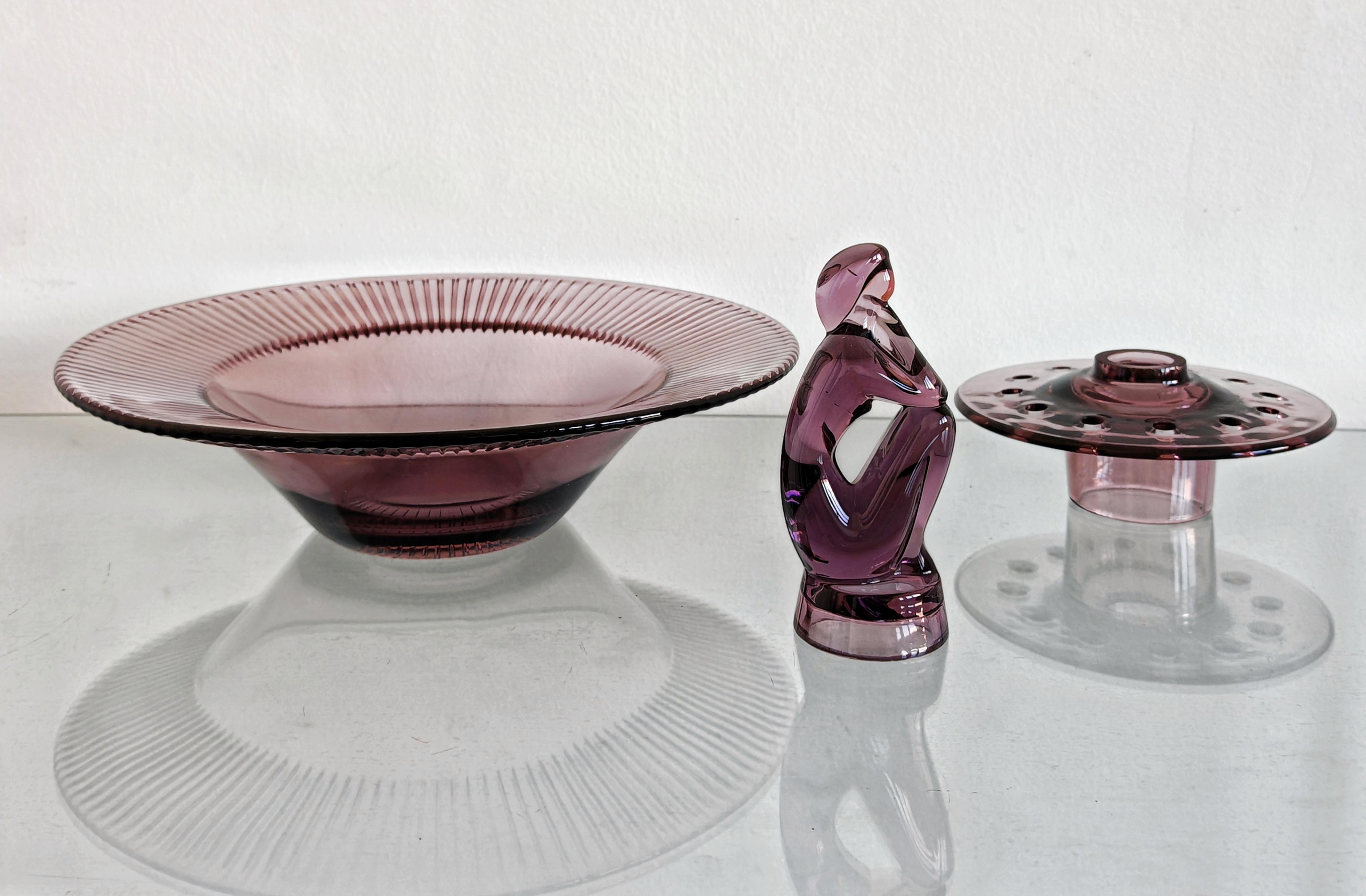 Metà XX secolo Ikebana di vetro di metà secolo 