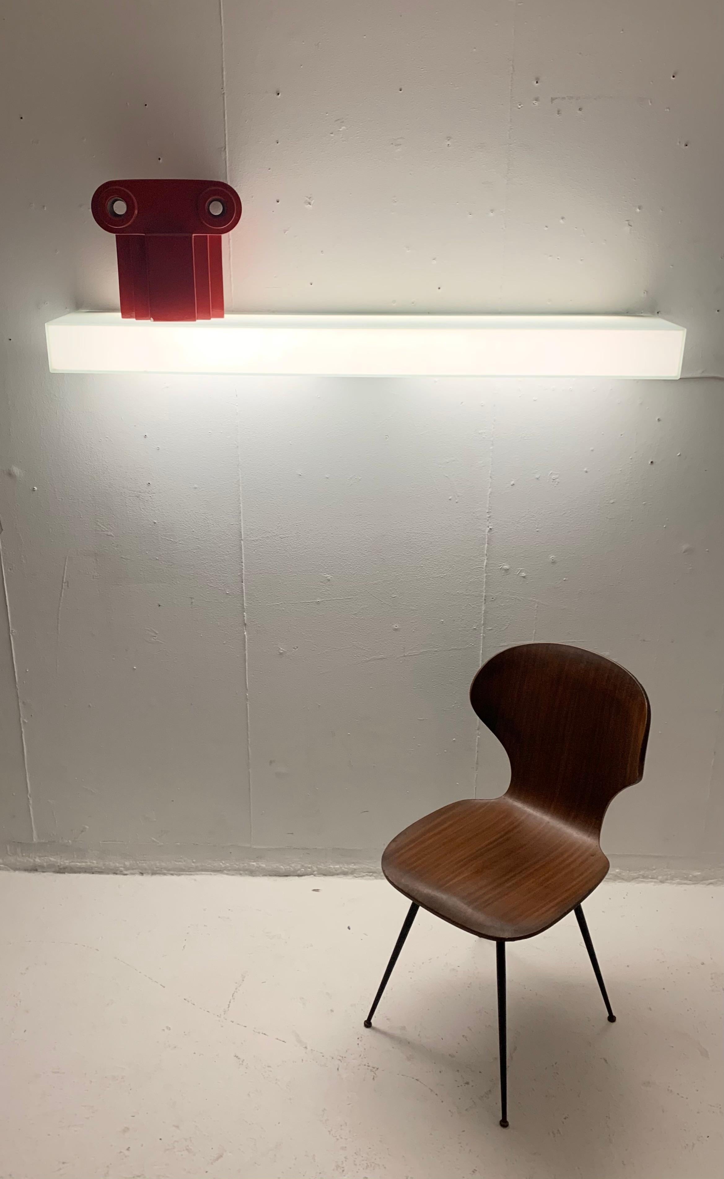 Mid-Century glass illuminated suspended console by Nanda Vigo - Italy.