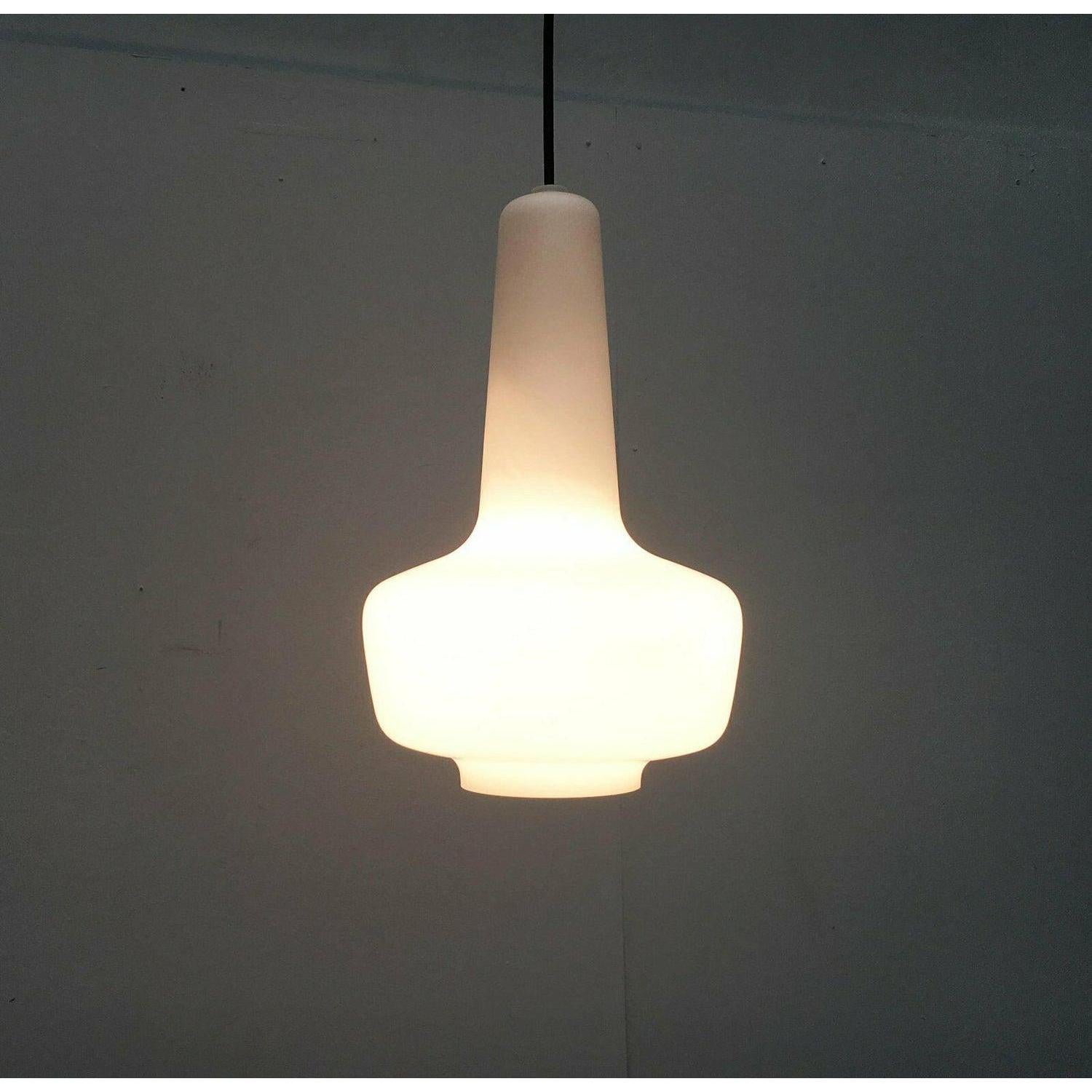 Mid-Century Modern Mid-Century Glass Kreta Pendant Lamp by Jacob E. Bang, 1960s For Sale