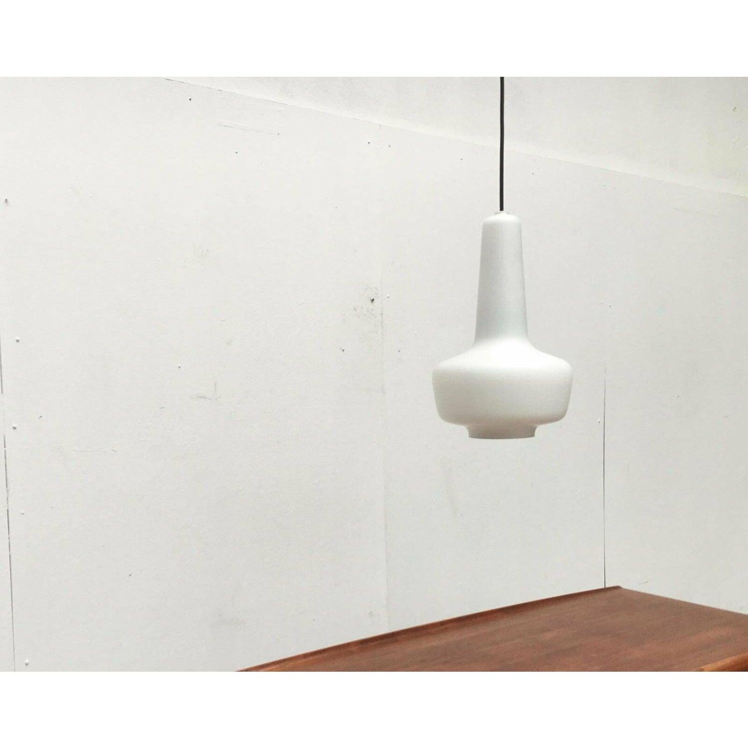 Mid-Century Glass Kreta Pendant Lamp by Jacob E. Bang, 1960s For Sale 1