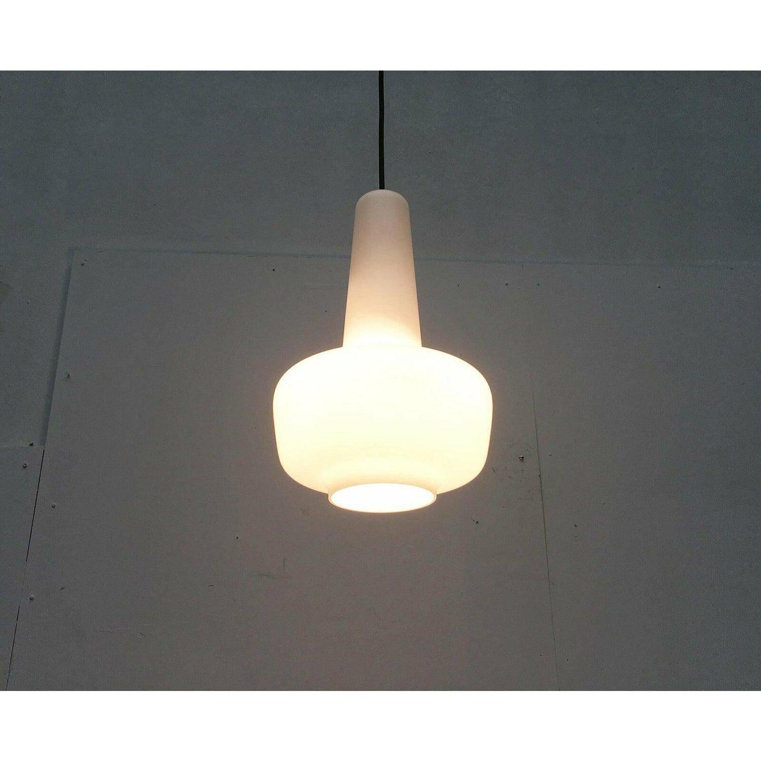 Mid-Century Glass Kreta Pendant Lamp by Jacob E. Bang, 1960s For Sale 2