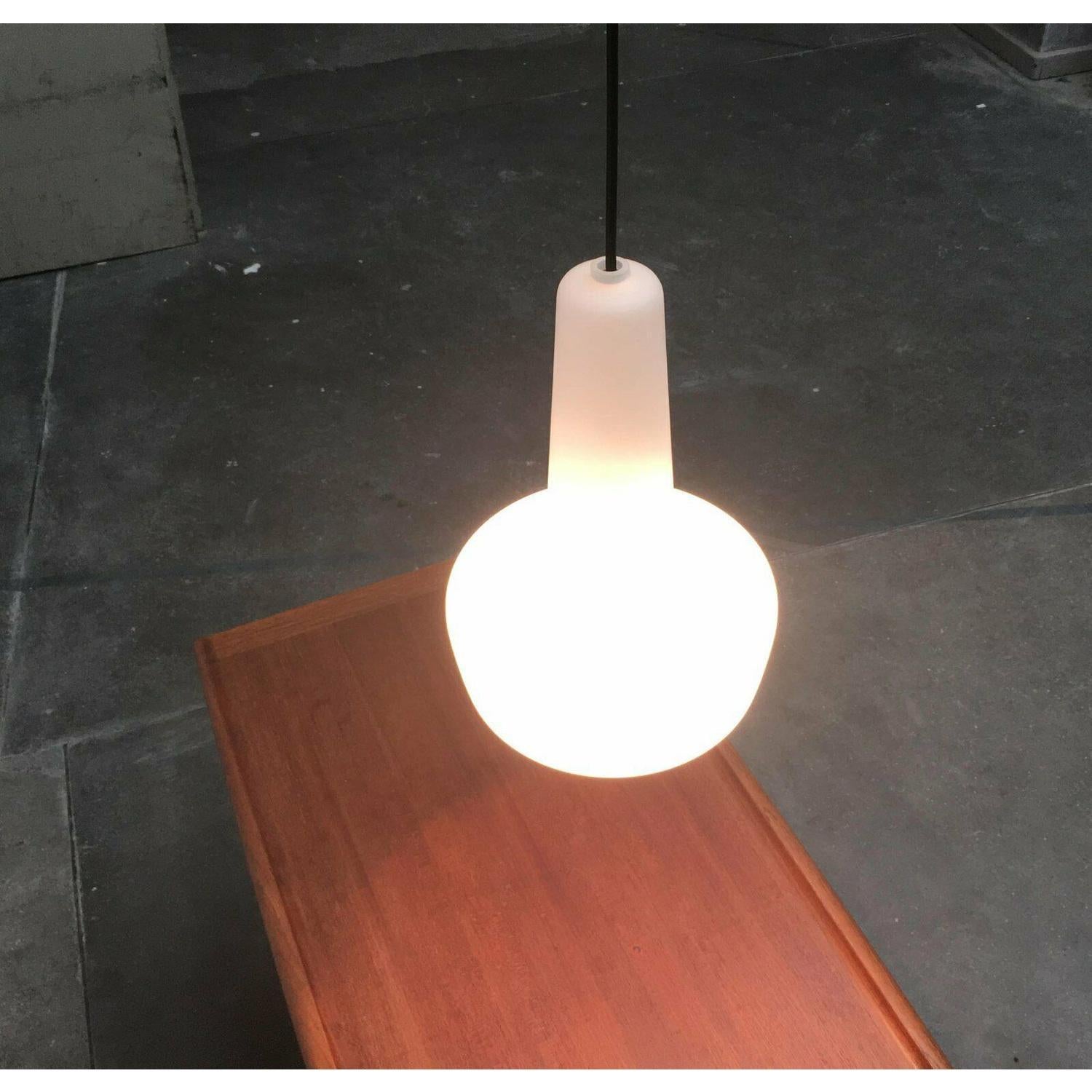 Mid-Century Glass Kreta Pendant Lamp by Jacob E. Bang, 1960s For Sale 3