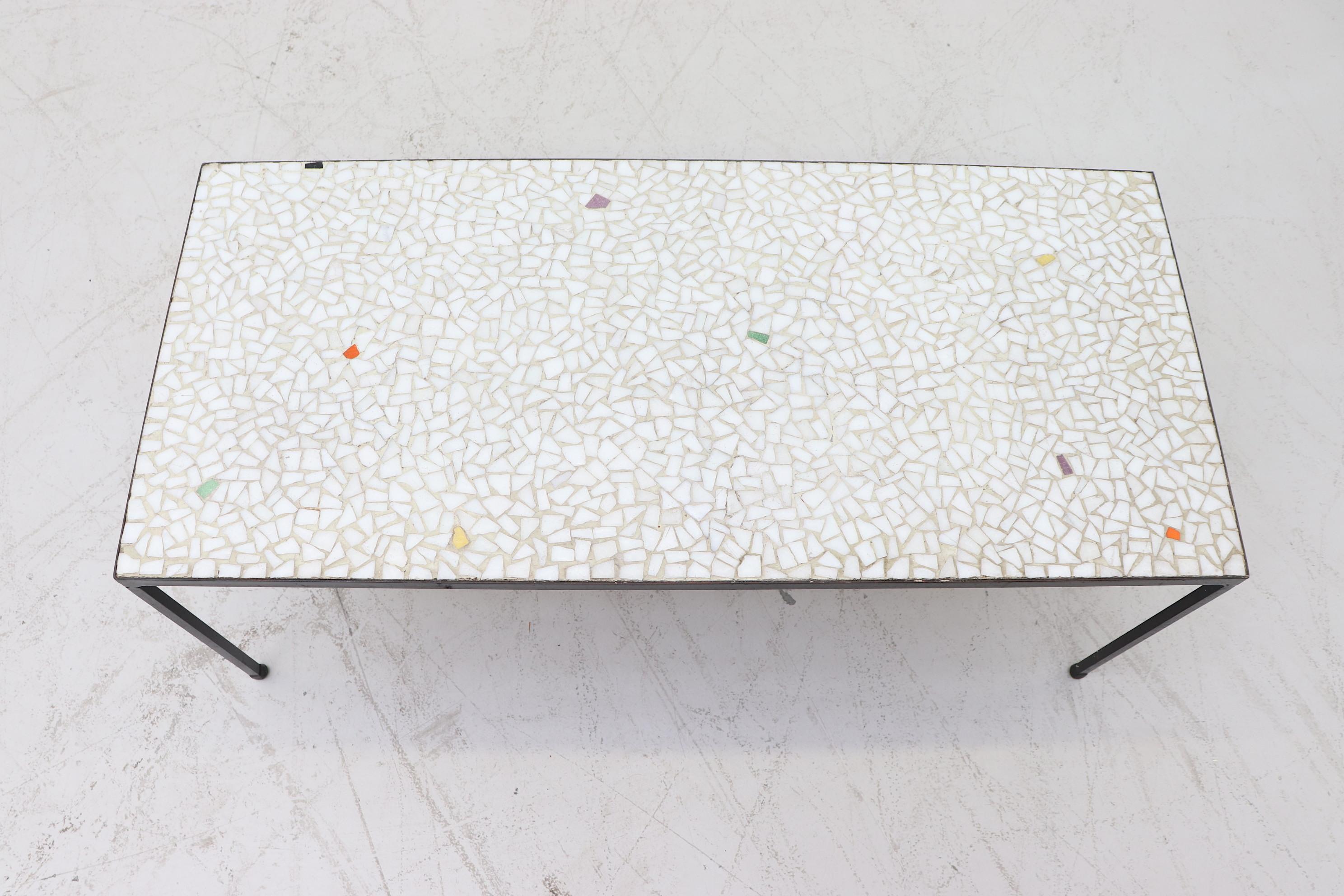 Mid-century Glass Mosaic Tile Coffee Table In Good Condition In Los Angeles, CA