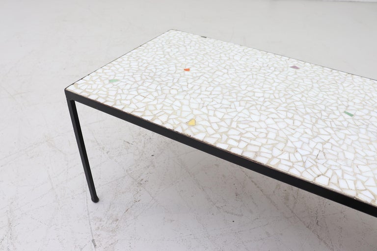 Mid-20th Century Mid-century Glass Mosaic Tile Coffee Table