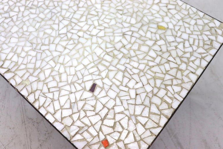 Mid-century Glass Mosaic Tile Coffee Table 1