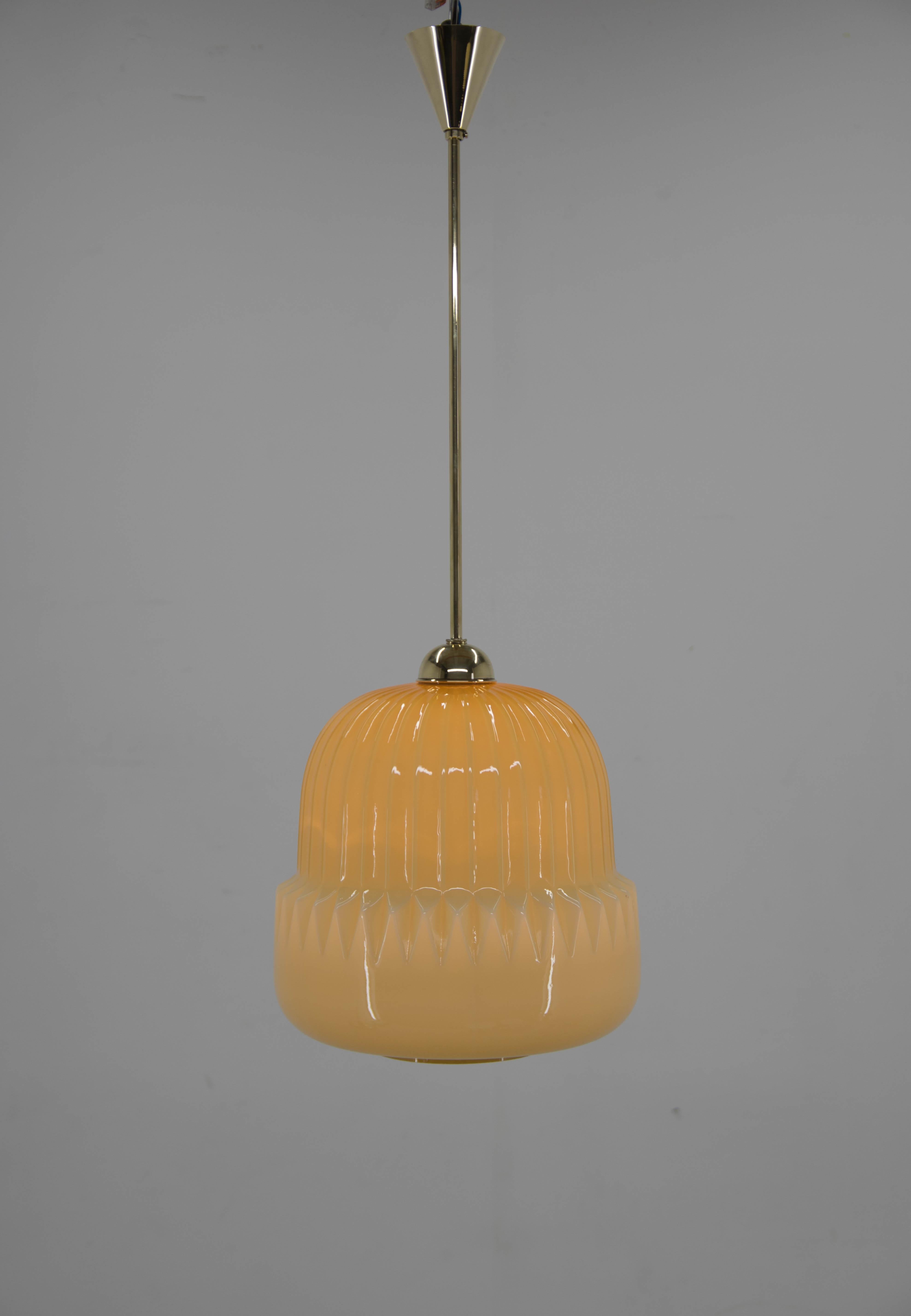 Mid-Century Modern Midcentury Glass Pendant, 1960s For Sale