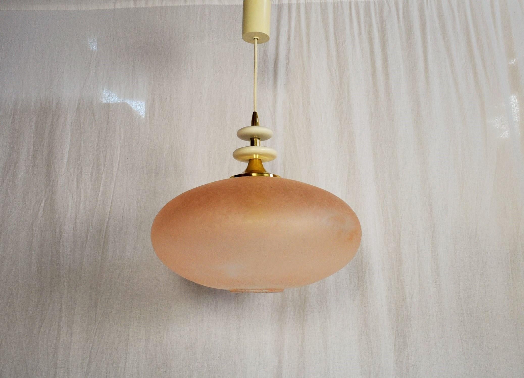 Mid-Century Modern Mid-Century Glass Pendant, 1960's, Germany For Sale