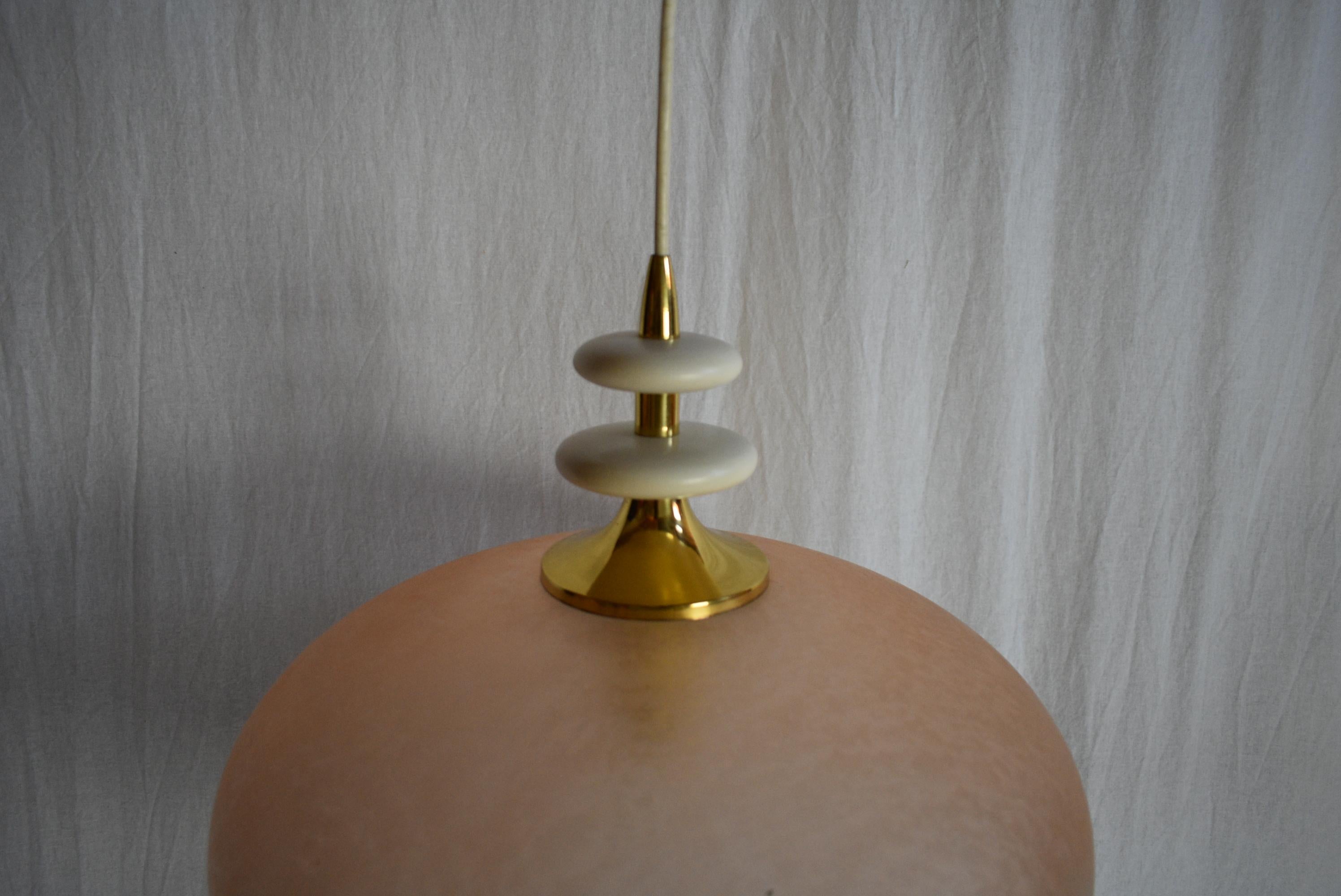 Mid-Century Glass Pendant, 1960's, Germany In Good Condition For Sale In Praha, CZ