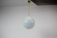 Mid-Century-Glas-Pendelleuchte, 1970er-Jahre
