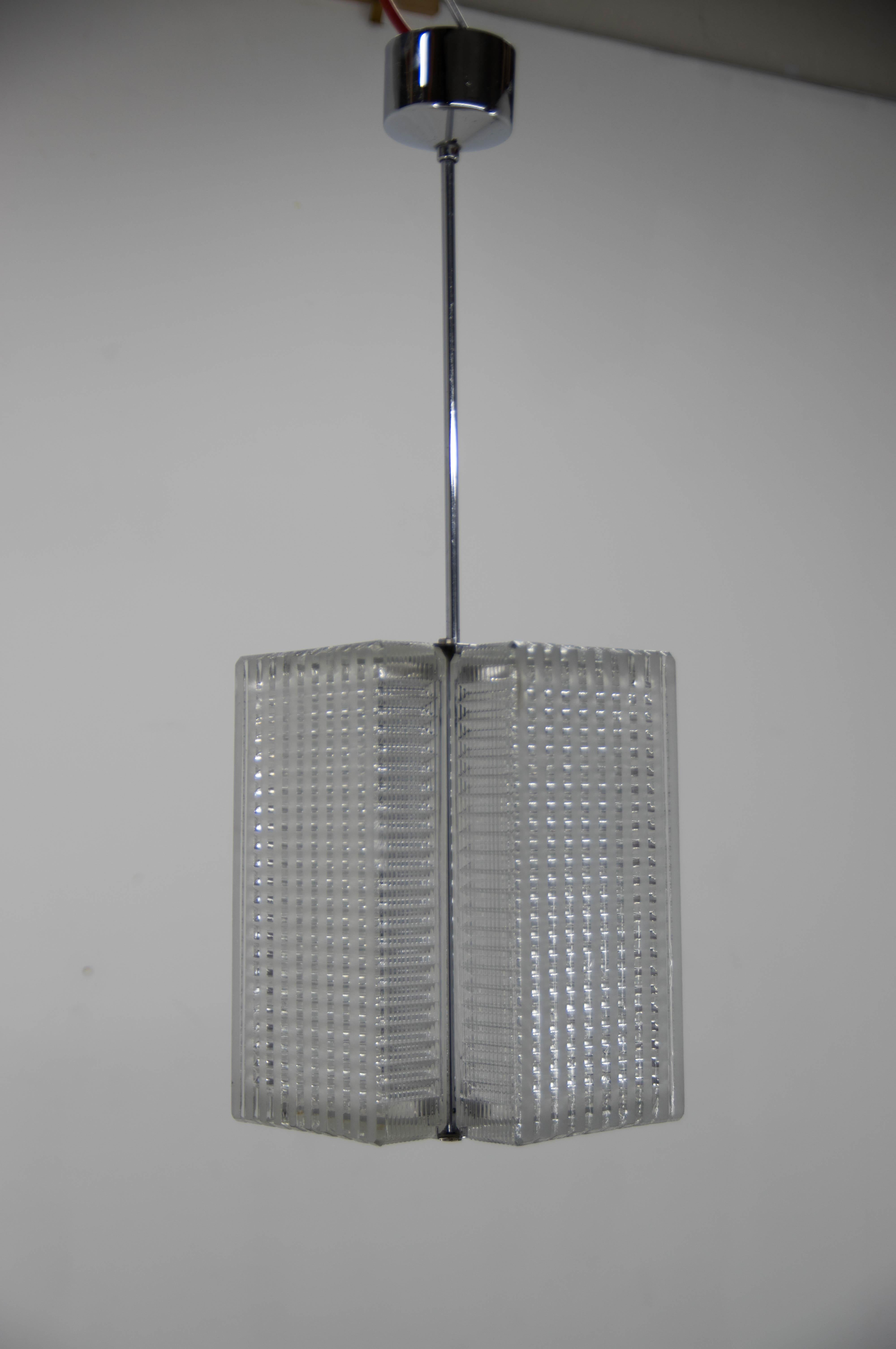 Mid-Century Modern Mid-Century Glass Pendant, 1970s For Sale