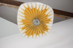 Mid-Century-Glas-Pendelleuchte von Napako, 1960er Jahre