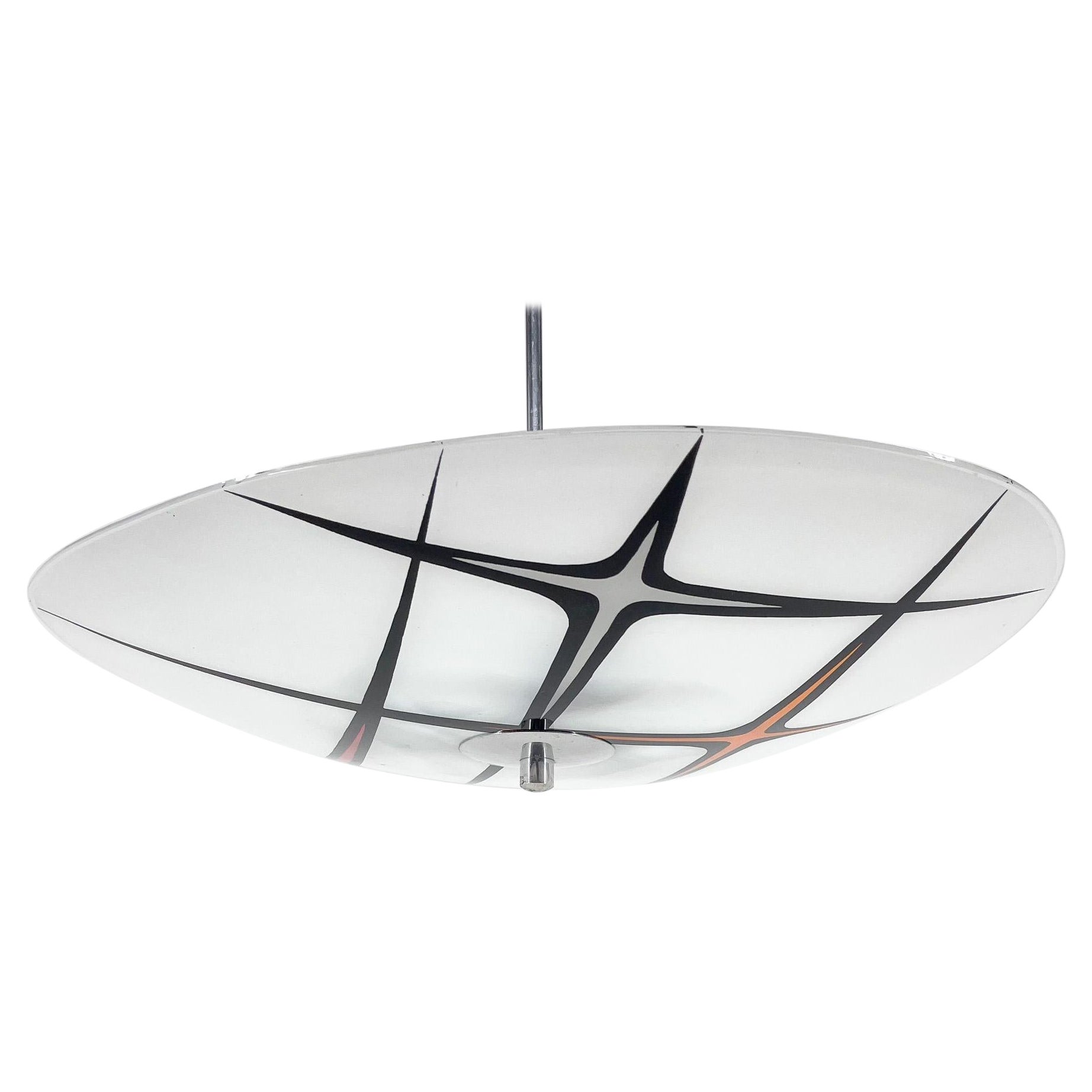 Pendentif en verre du milieu du siècle par Napako, Tchécoslovaquie, années 1960, marqué