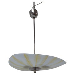 Mid-century glass pendant by Napako, Czechoslovakia, 1970s.