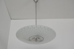 Mid-Century-Glas-Pendelleuchte von Napako, 1970er Jahre
