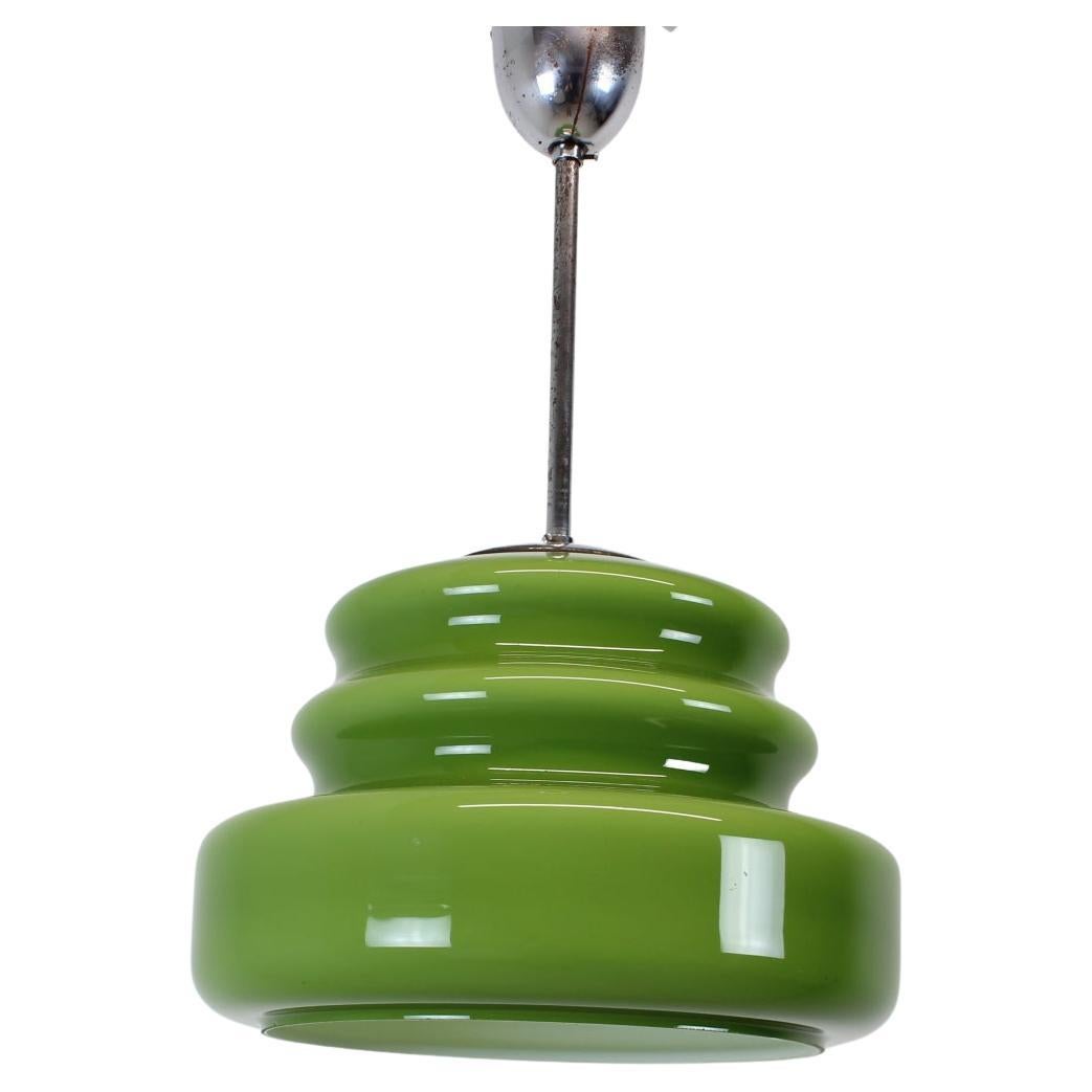 MidCentury Glass Pendant Czechoslovakia, 1950's at 1stDibs