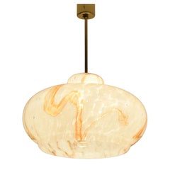 Vintage Mid-Century Glass Pendant, Czechoslovakia, 1960
s