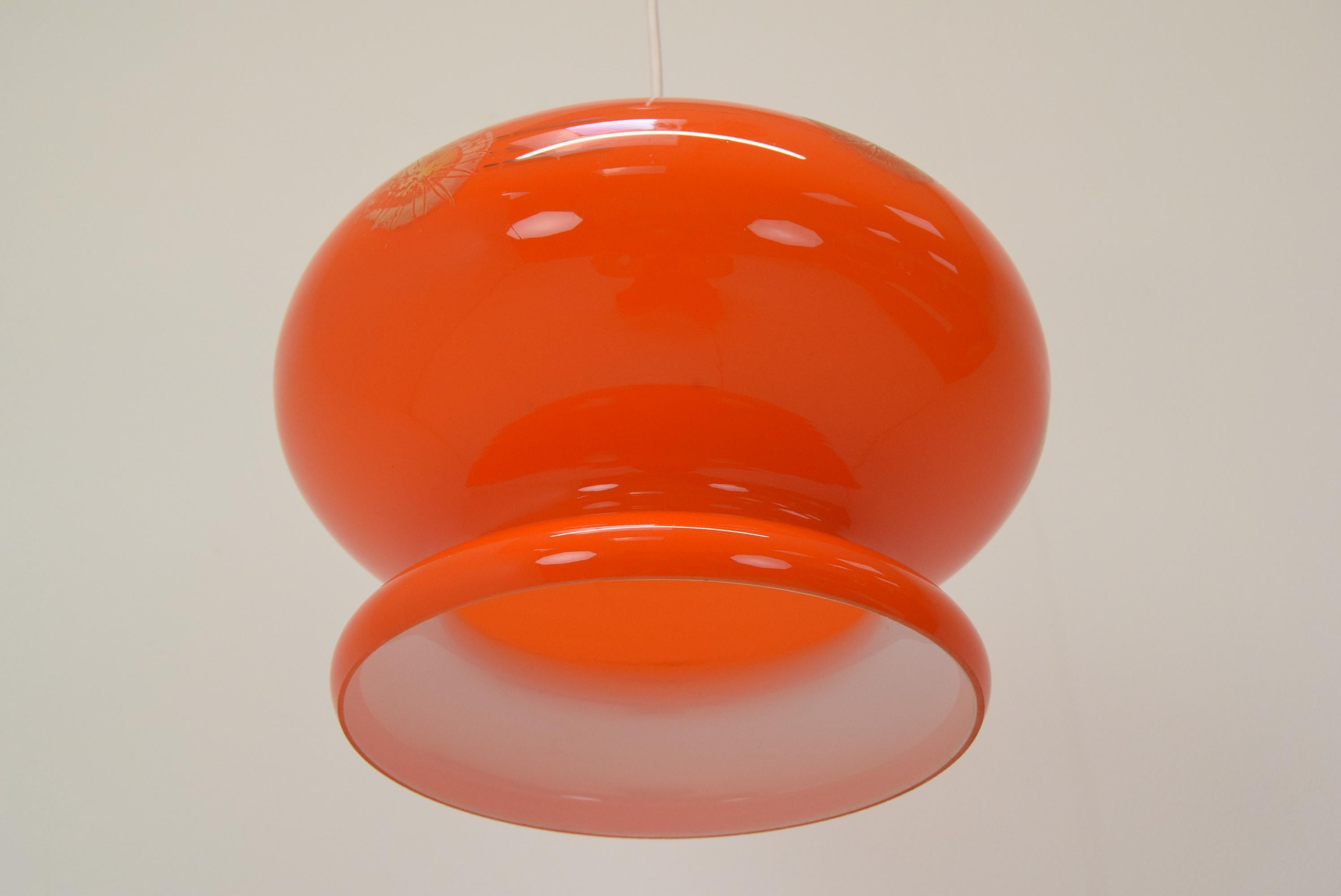 Mid-Century Modern Mid-century Glass Pendant, Designed by Stepan Tabery, 1960's.  For Sale
