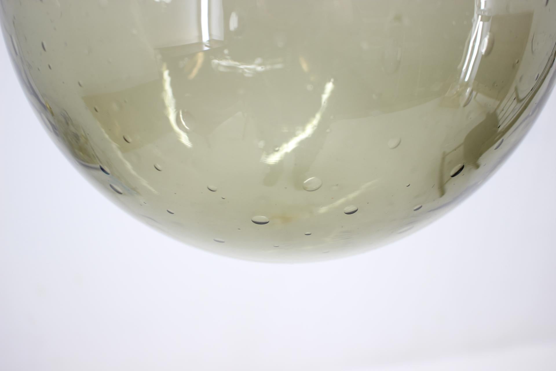 Czech Midcentury Glass Pendant from Kamenicky Senov, 1970s For Sale