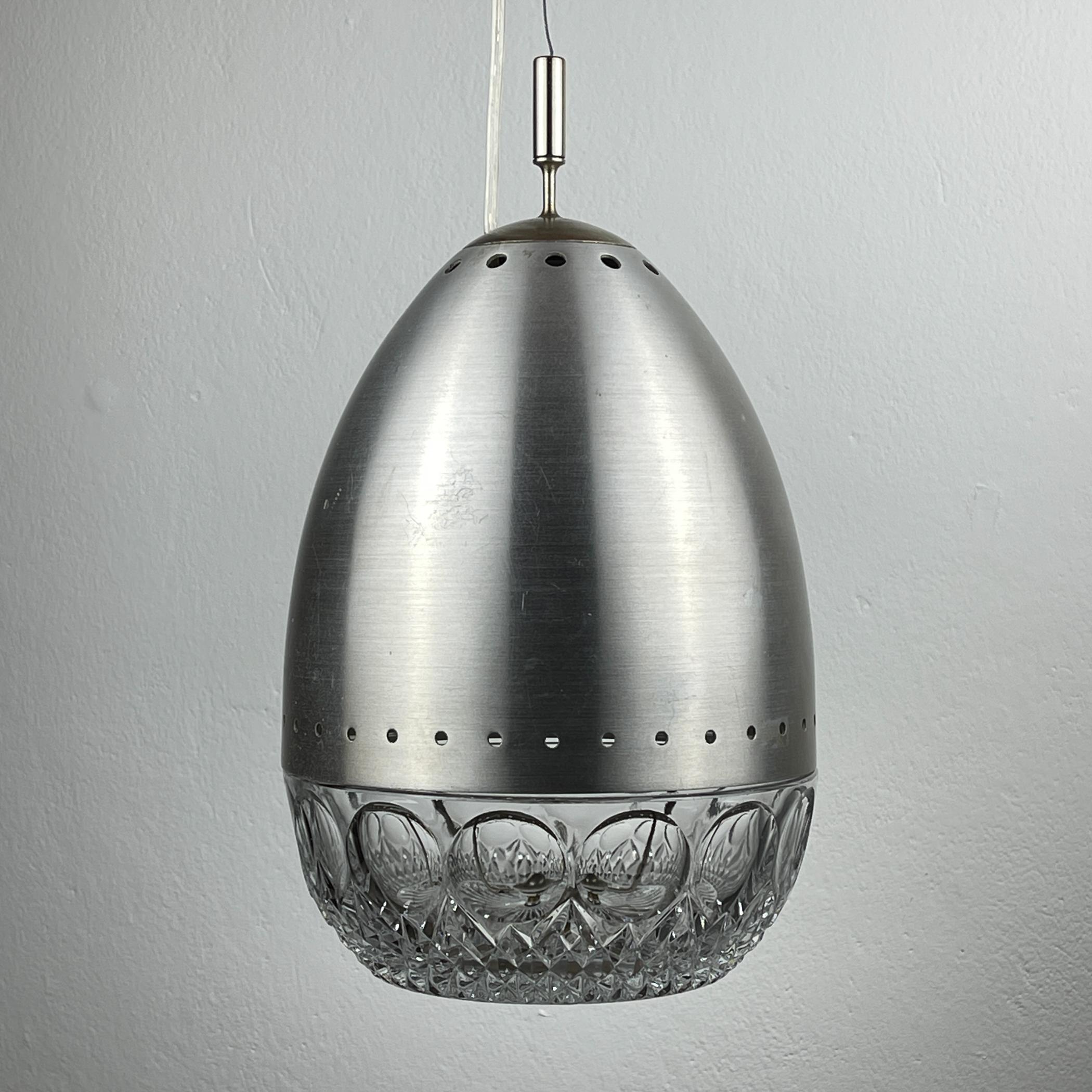 Lampada a sospensione in vetro della metà del secolo scorso, Italia 1960 in vendita 3