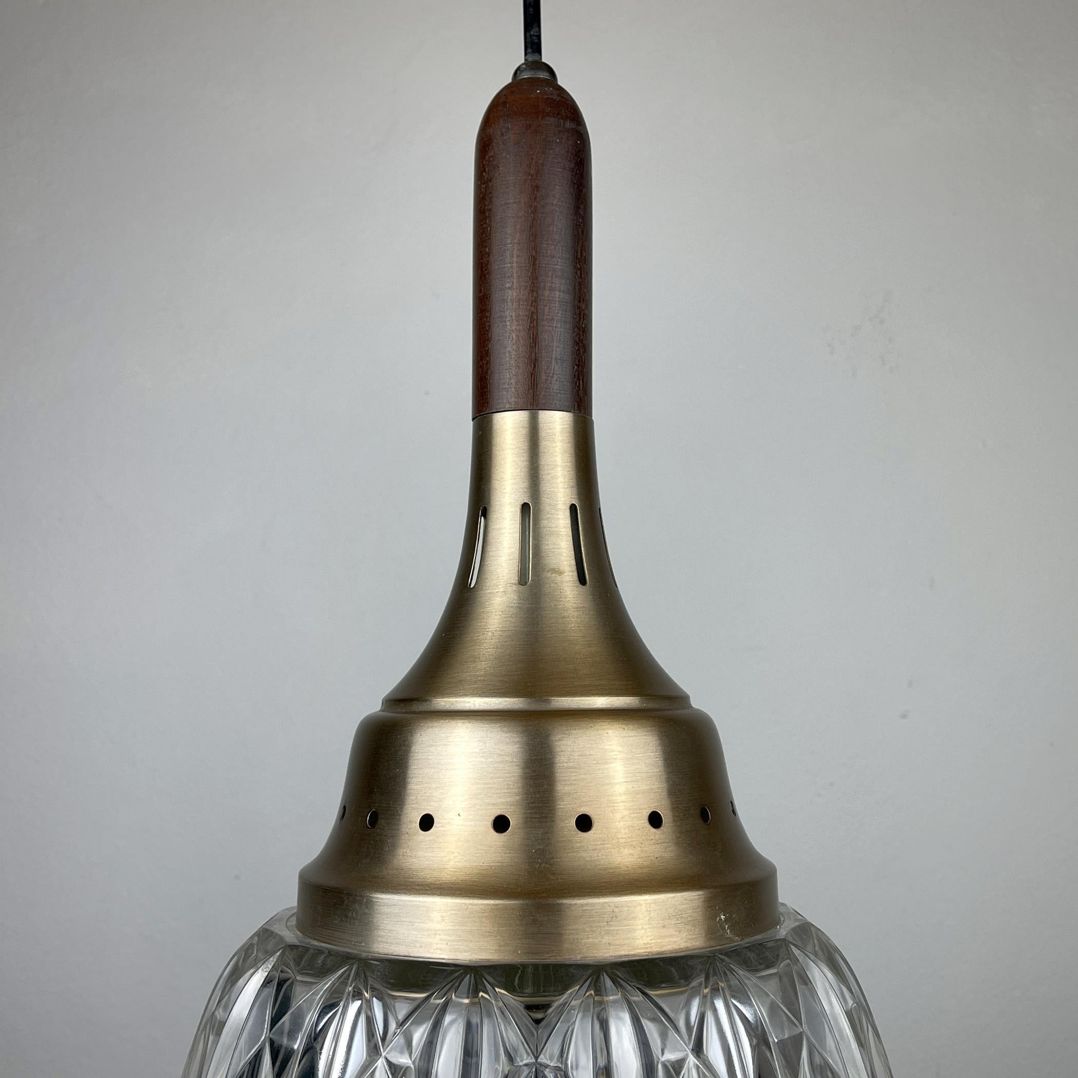 Lampe à suspension en verre mi-siècle, Italie, années 1960 en vente 4