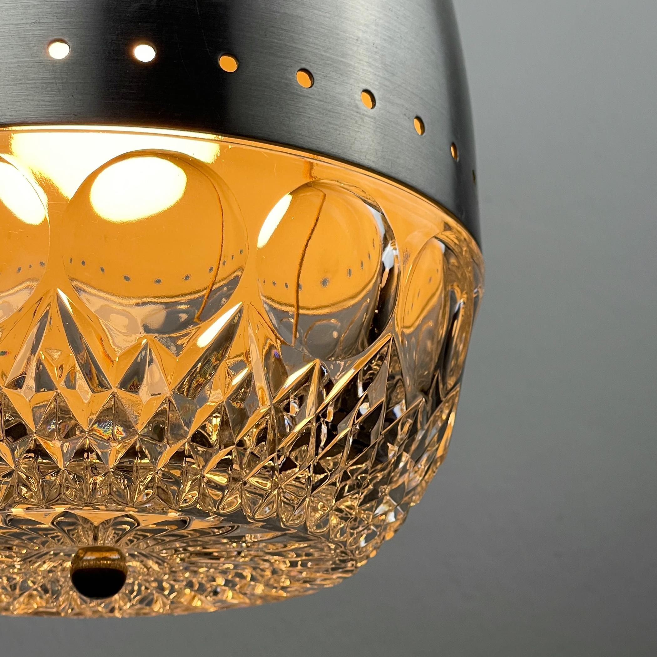 Lampada a sospensione in vetro della metà del secolo scorso, Italia 1960 in vendita 7
