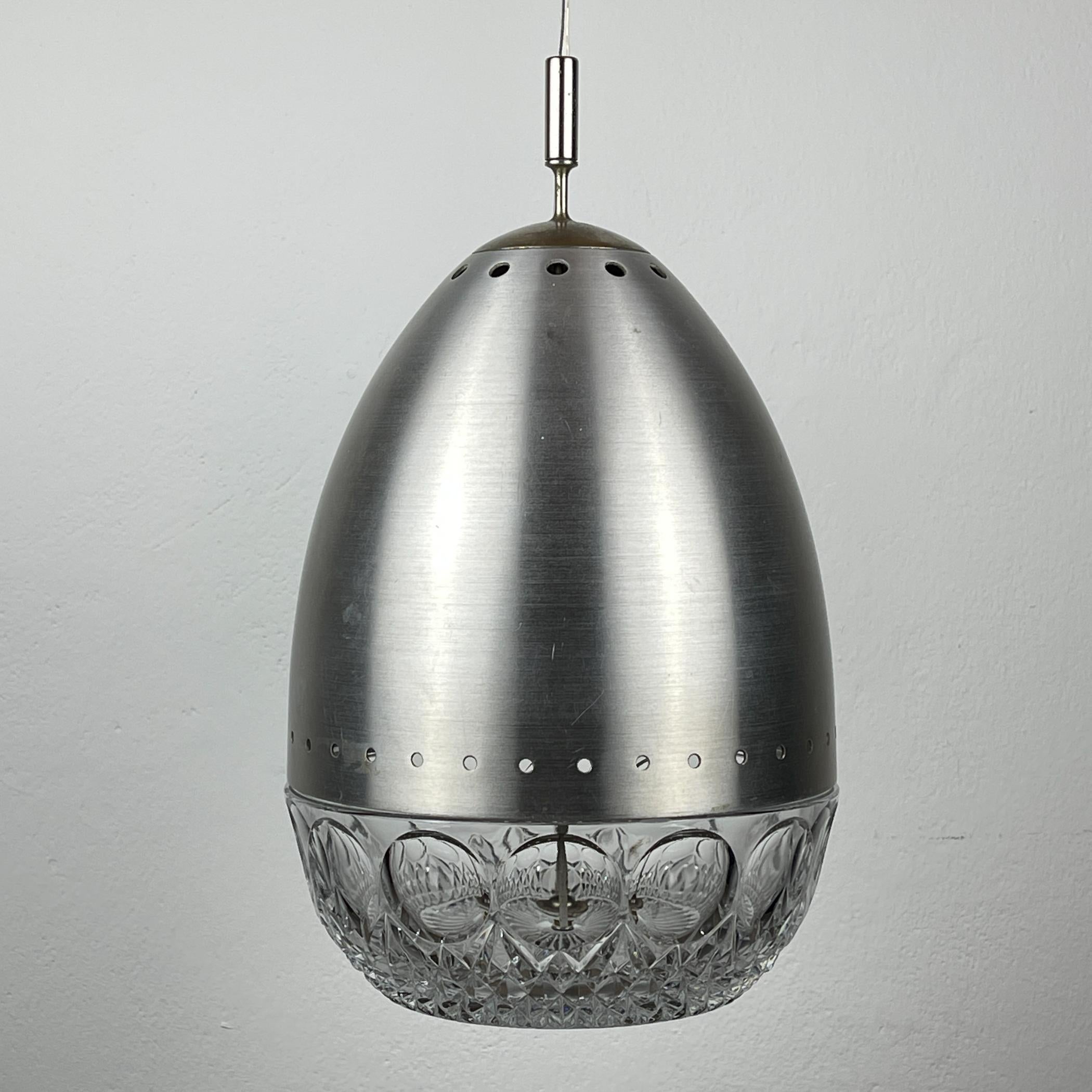 Lampada a sospensione in vetro della metà del secolo scorso, Italia 1960 in vendita 8