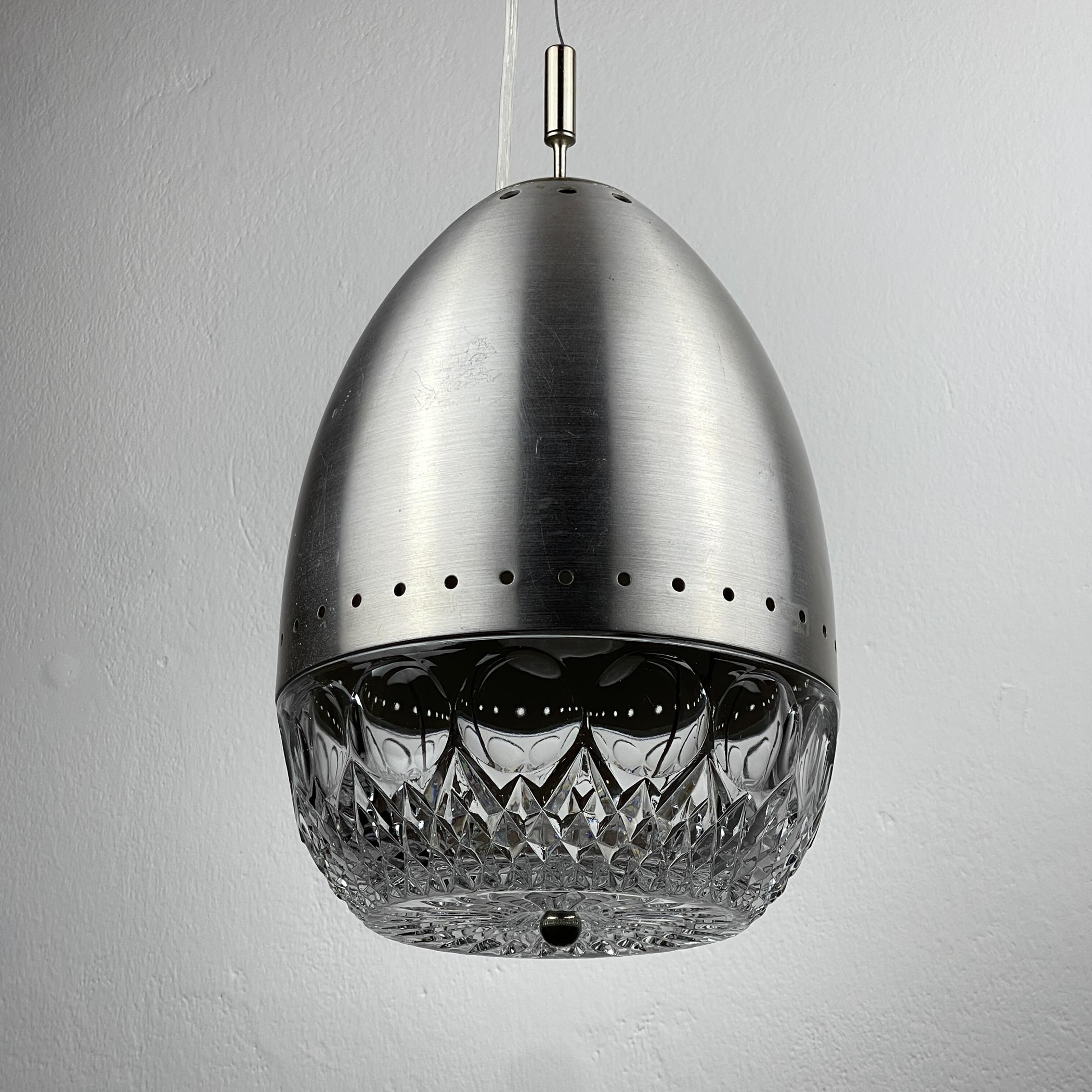 Lampada a sospensione in vetro della metà del secolo scorso, Italia 1960 in vendita 9