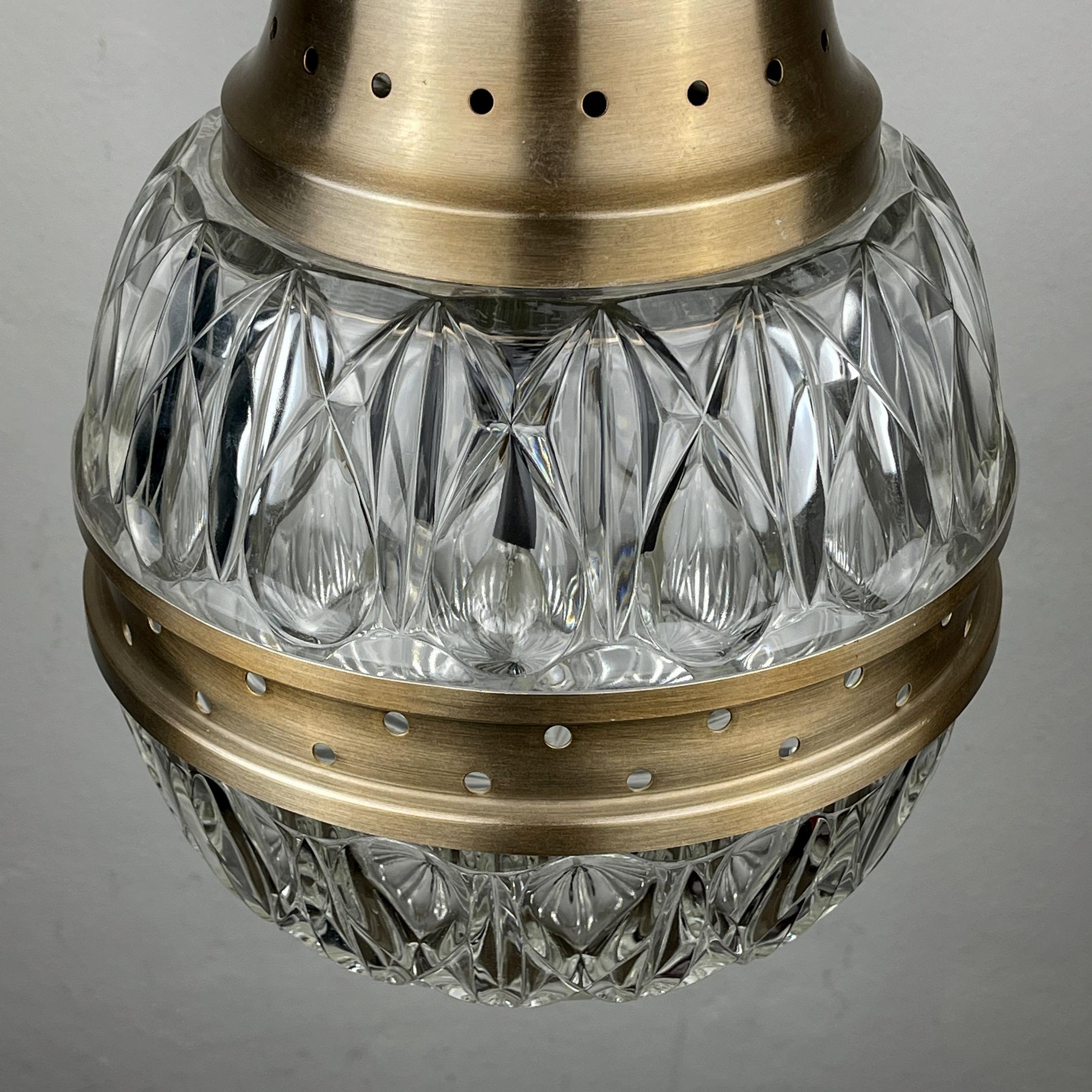 Lampe à suspension en verre mi-siècle, Italie, années 1960 en vente 12