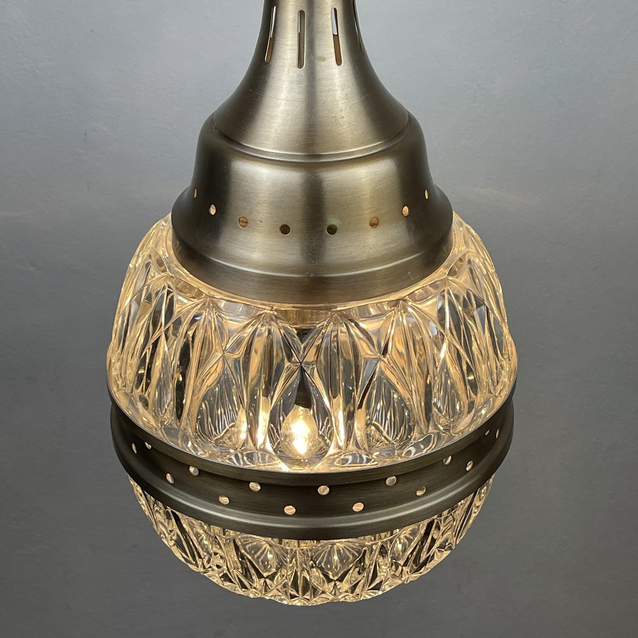 Mid-Century Glass Pendant Lamp Italy 1960s In Good Condition For Sale In Miklavž Pri Taboru, SI