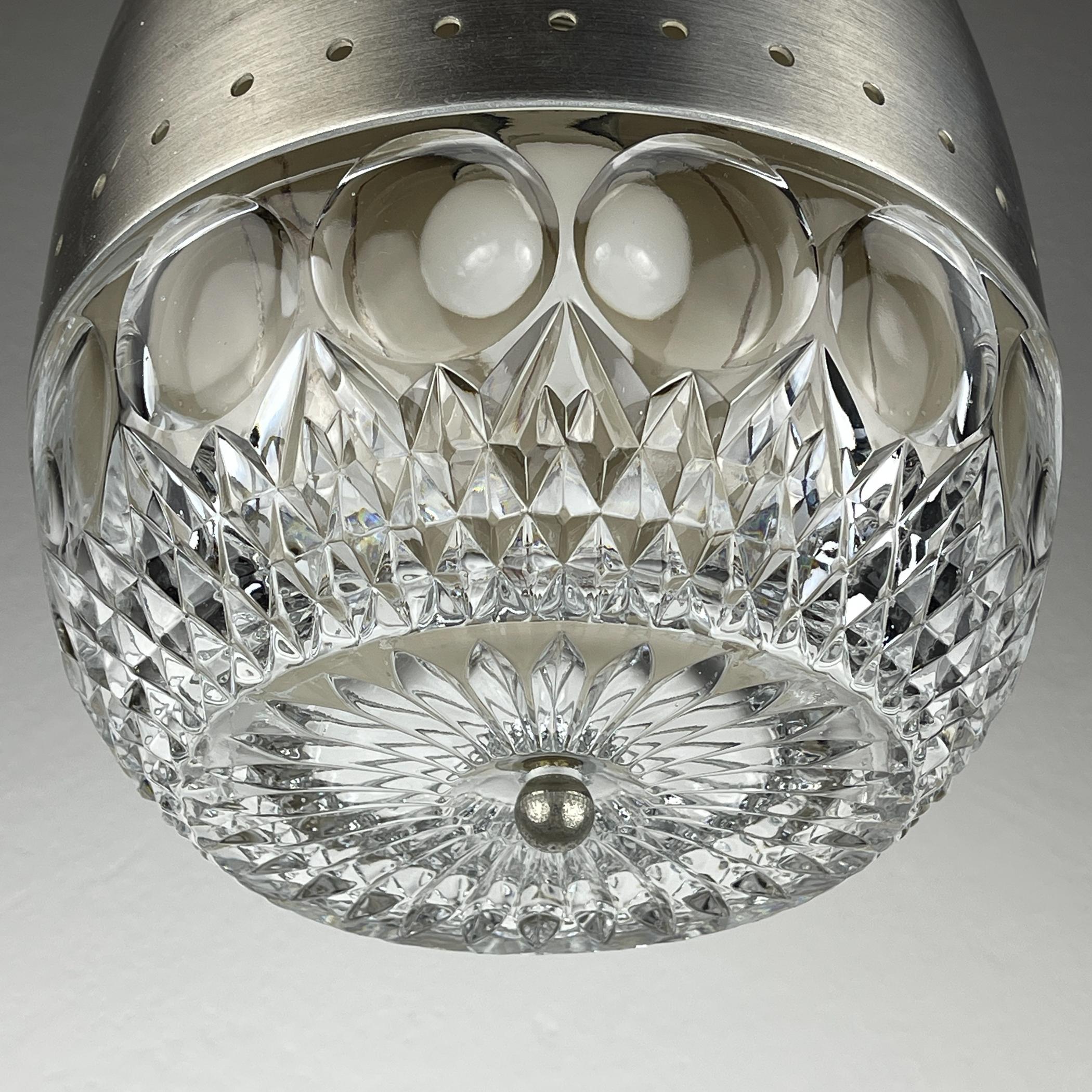 Lampada a sospensione in vetro della metà del secolo scorso, Italia 1960 In condizioni buone in vendita a Miklavž Pri Taboru, SI