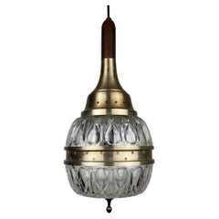 Mid-Century Glass Pendant Lamp Italy 1960s