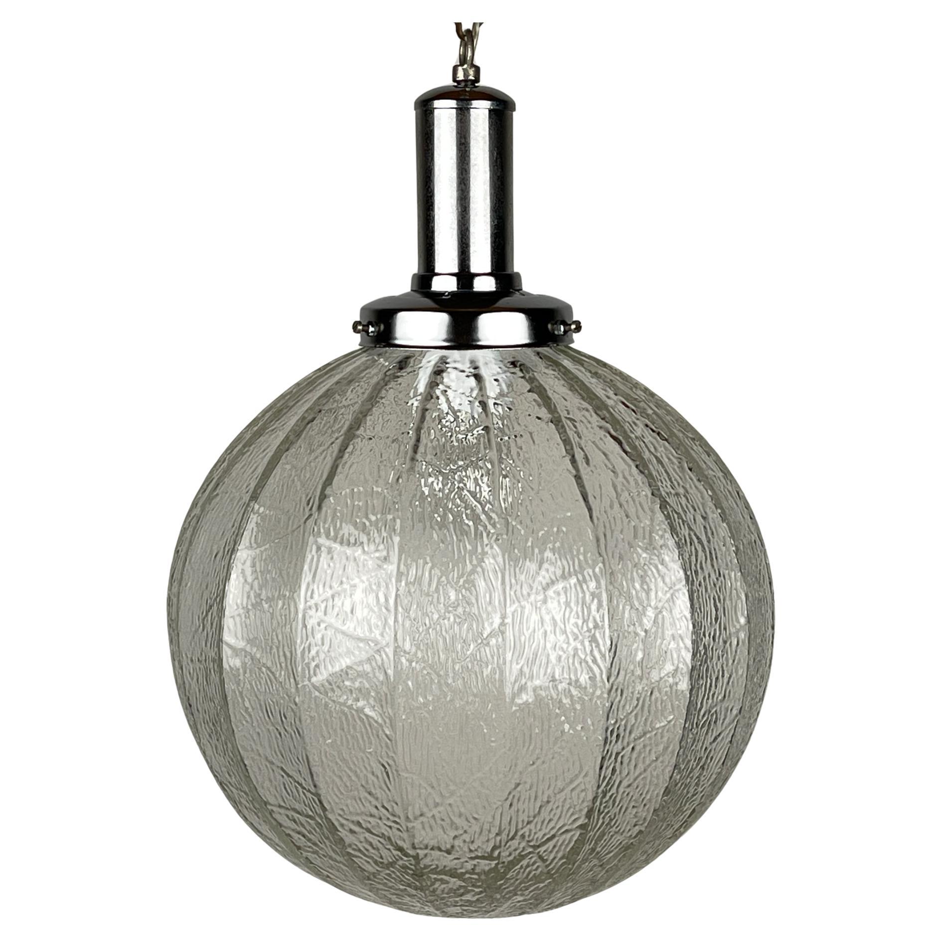 Mid-century glass pendant lamp, Italy, 1960s