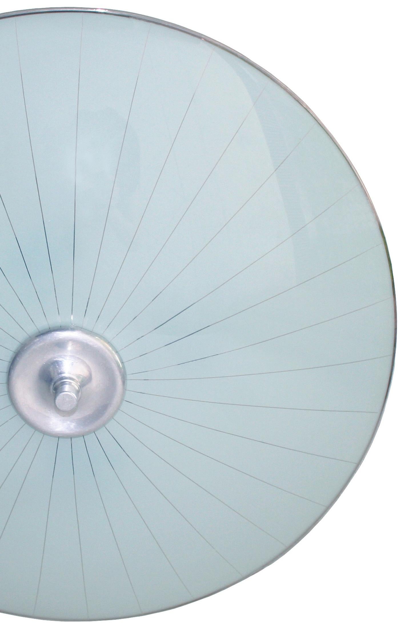 Mid-Century Modern Midcentury Glass Pendant Lampshade For Sale