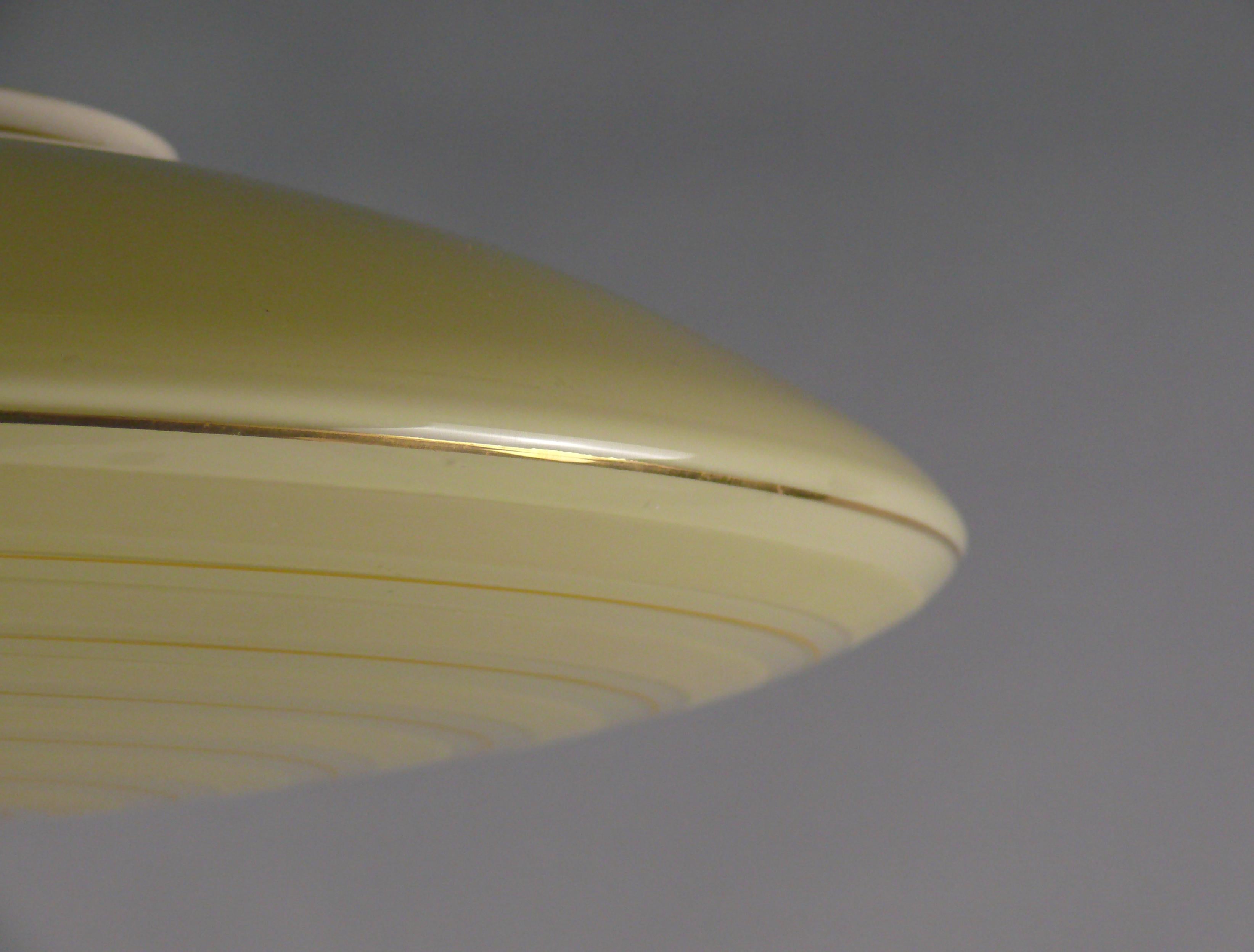 German Midcentury Glass Pendant Light, 1950s