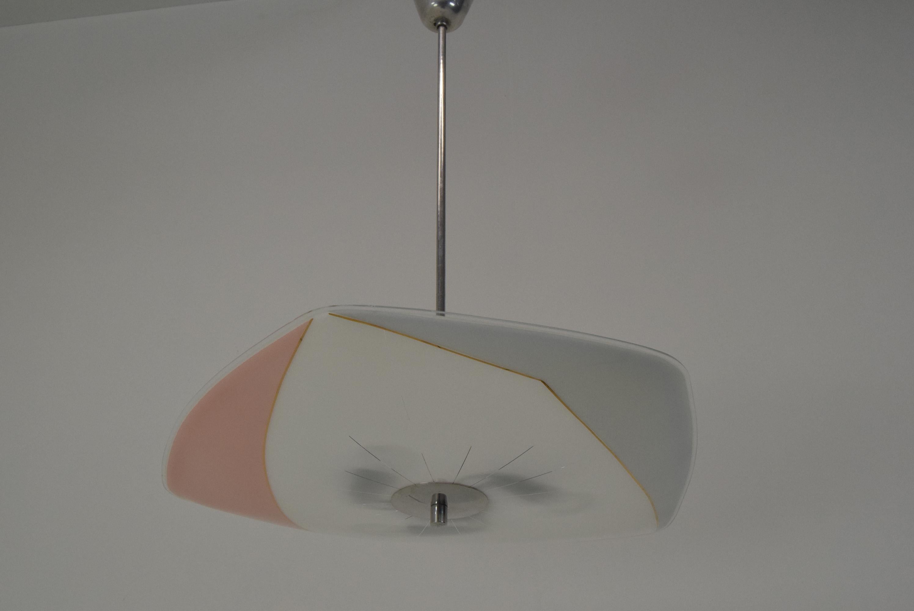 Mid-Century Glass Pendant / Napako, 1960's For Sale 1